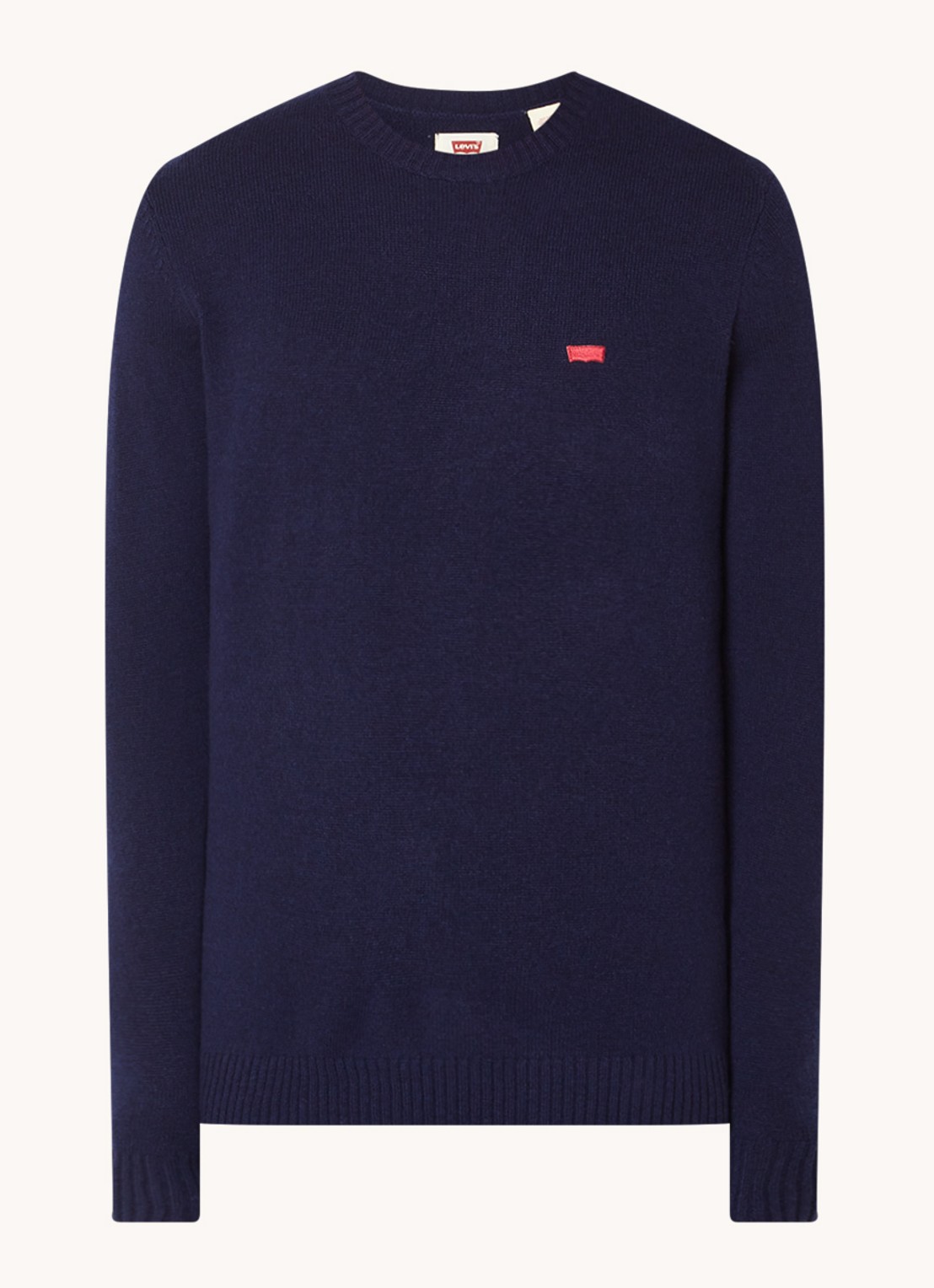 Levi's Fijngebreide sweater in wolblend - voorkant 2 blauw