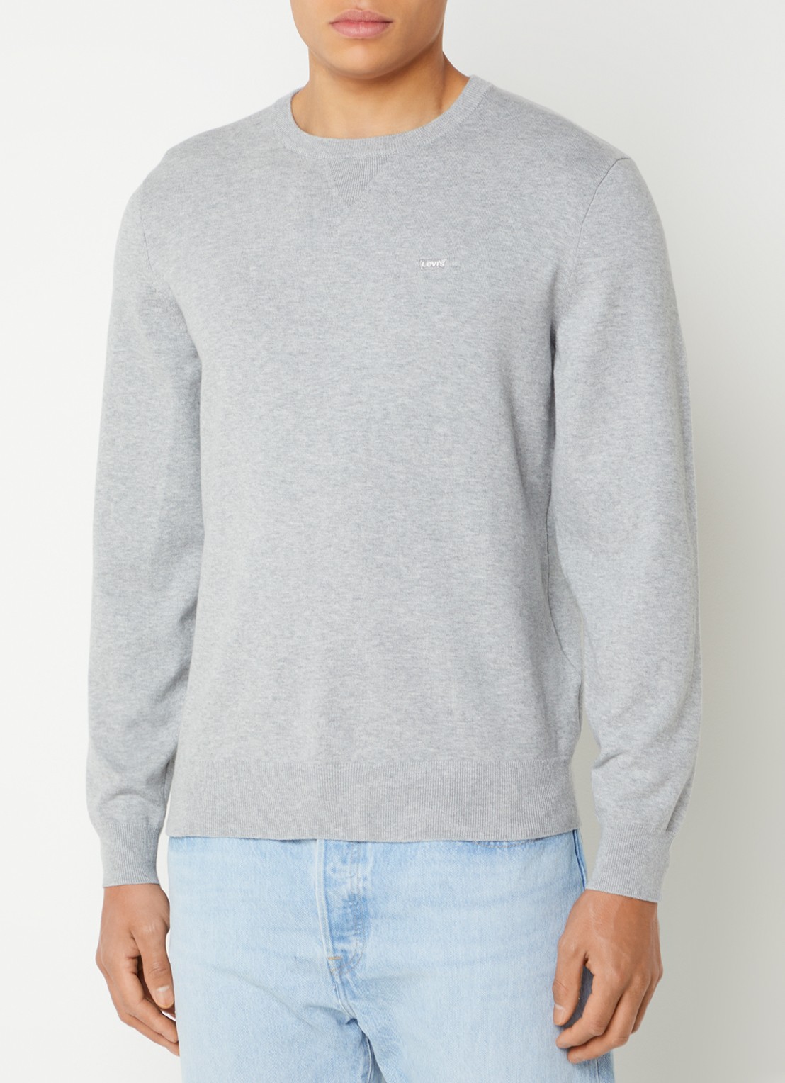 Levi's Fijngebreide trui met logo - detail 2 grijs