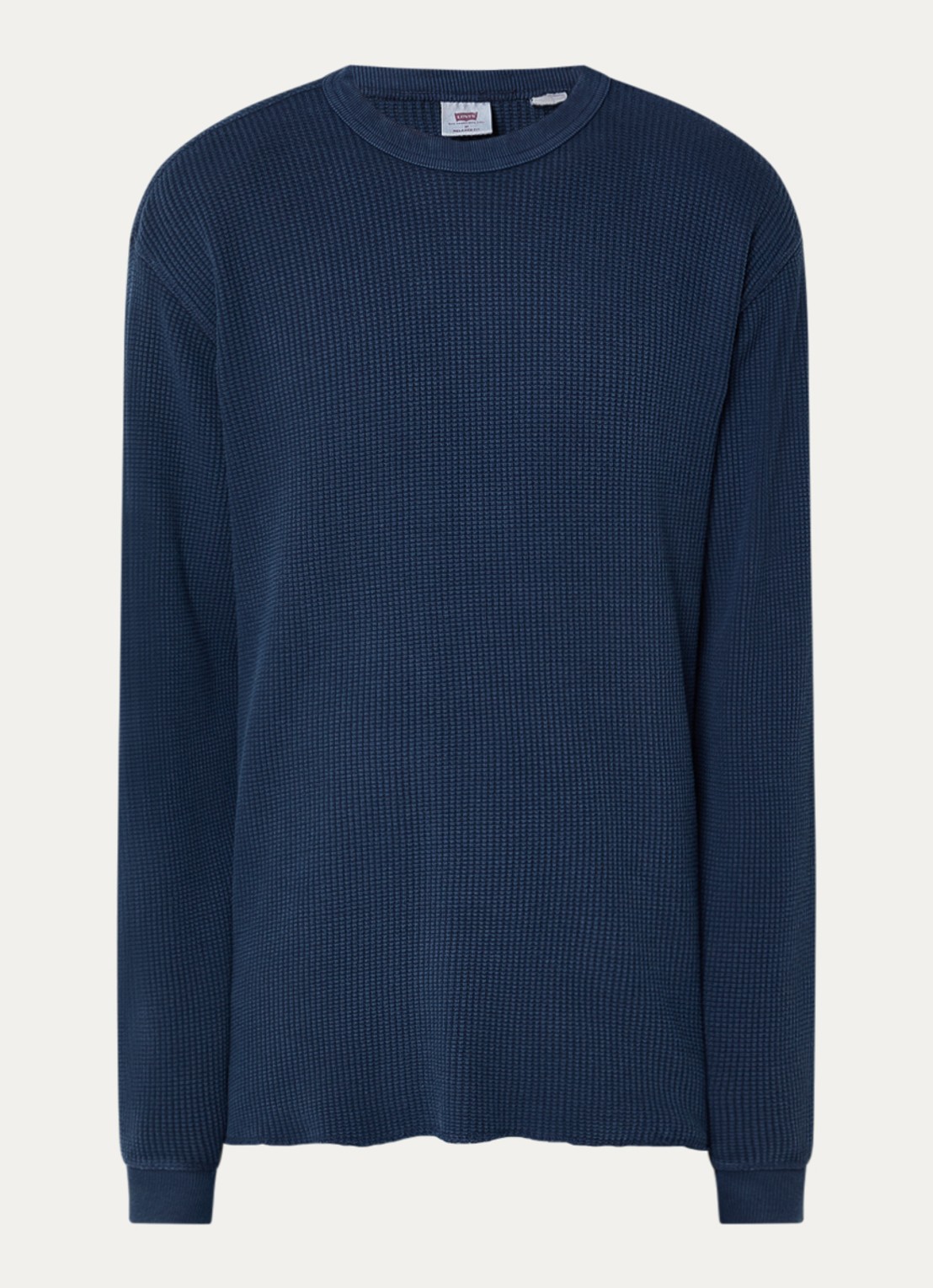 Levi's Fijngebreide trui met ronde hals - voorkant 2 indigo