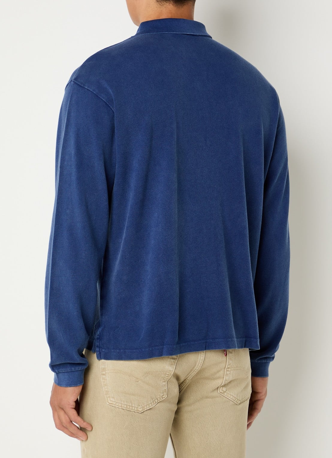 Levi's Finn polo met logoborduring - achterkant 2 blauw