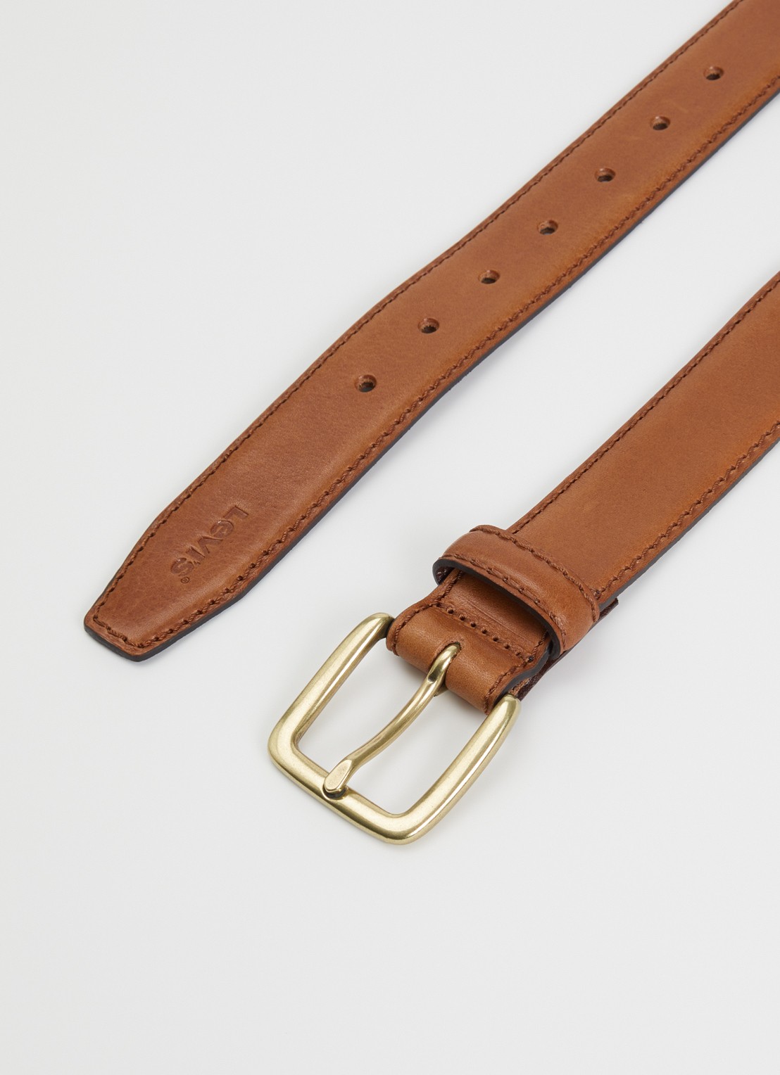 Levi's Finn riem van leer - detail 2 bruin