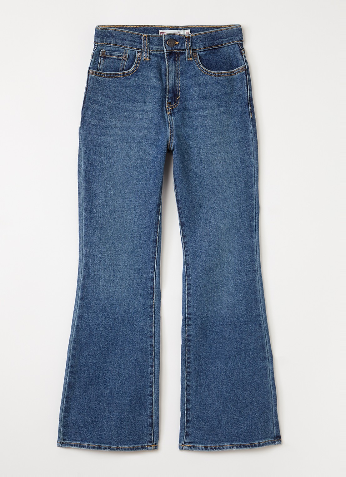 Levi's Flared jeans met medium wassing - voorkant indigo