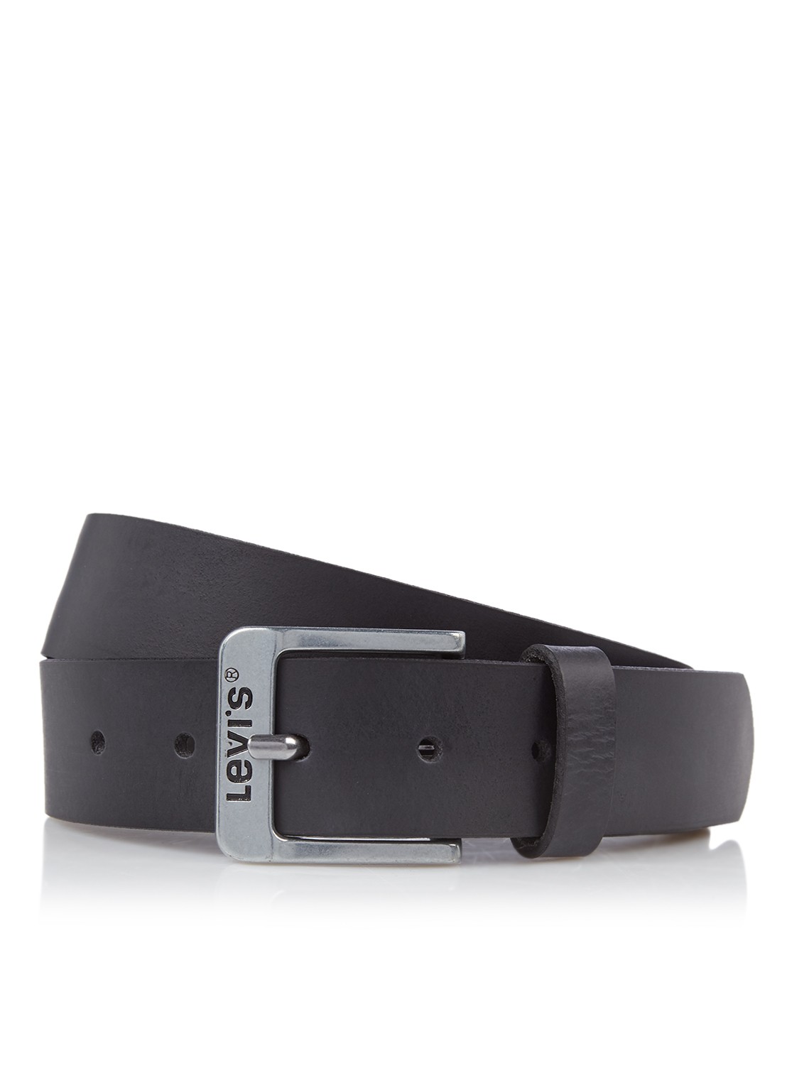 Levi's Free riem van leer  - voorkant zwart