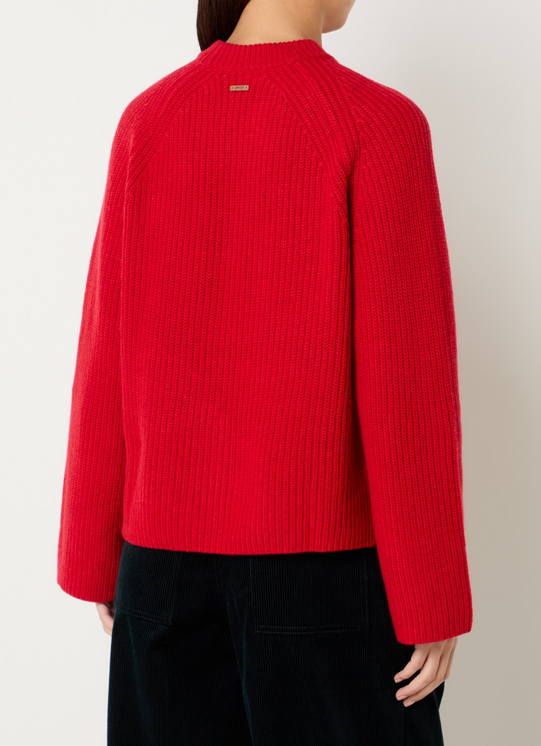Levi's Frida ribgebreide trui in wolblend - achterkant 4 rood