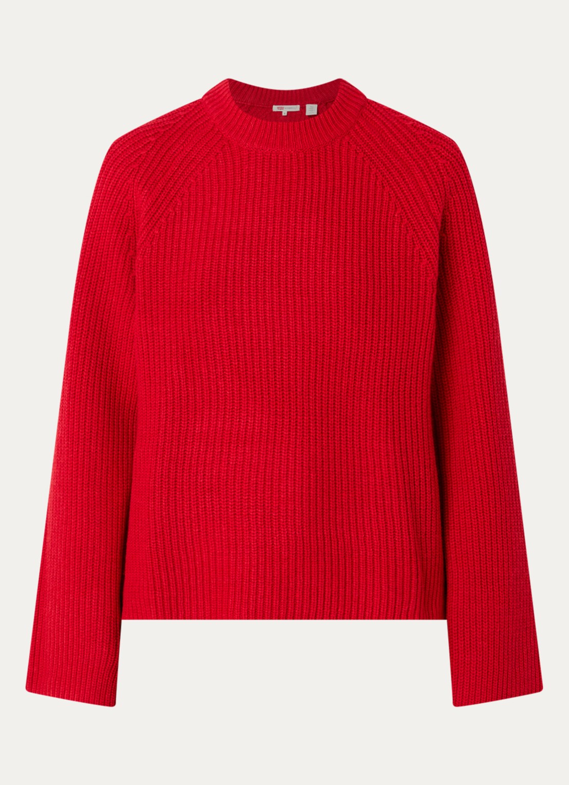 Levi's Frida ribgebreide trui in wolblend - voorkant rood