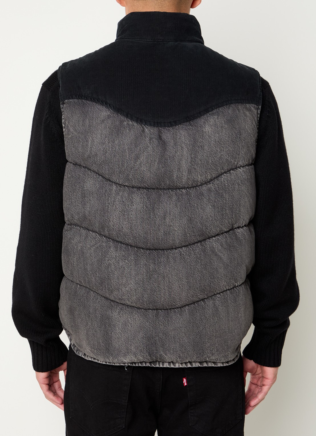 Levi's Gewatteerde bodywarmer met donsvulling - achterkant 4 zwart