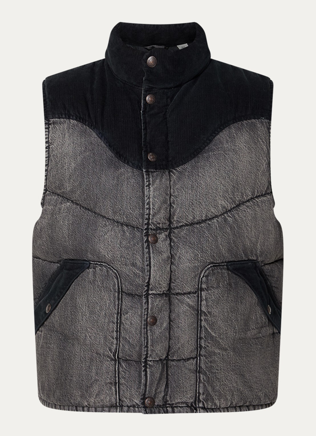 Levi's Gewatteerde bodywarmer met donsvulling - voorkant 2 zwart