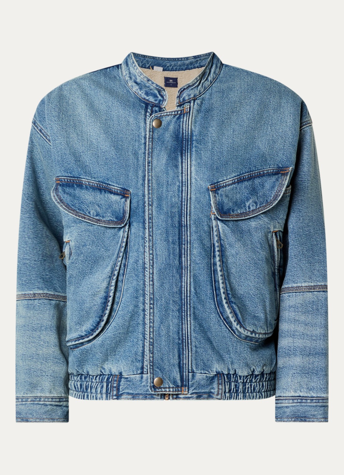 Levi's Gewatteerde spijkerjas met ritszakken - voorkant indigo