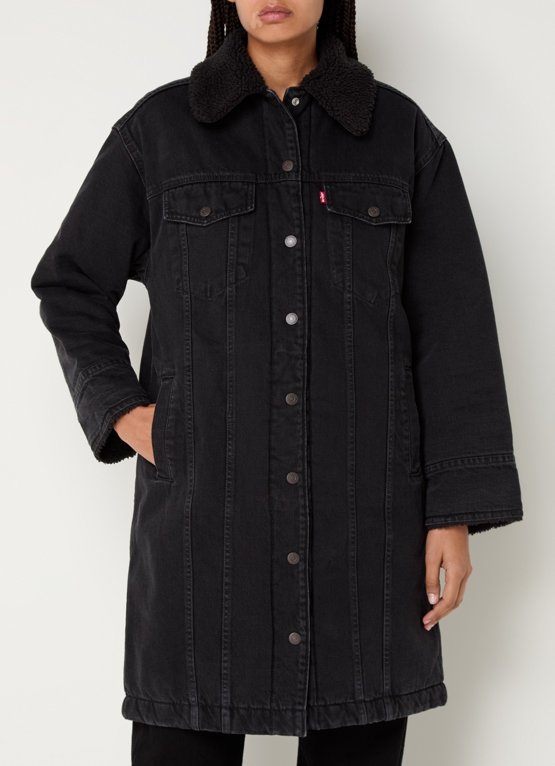 Levi's Gewatteerde spijkerjas met steekzakken - detail 2 zwart