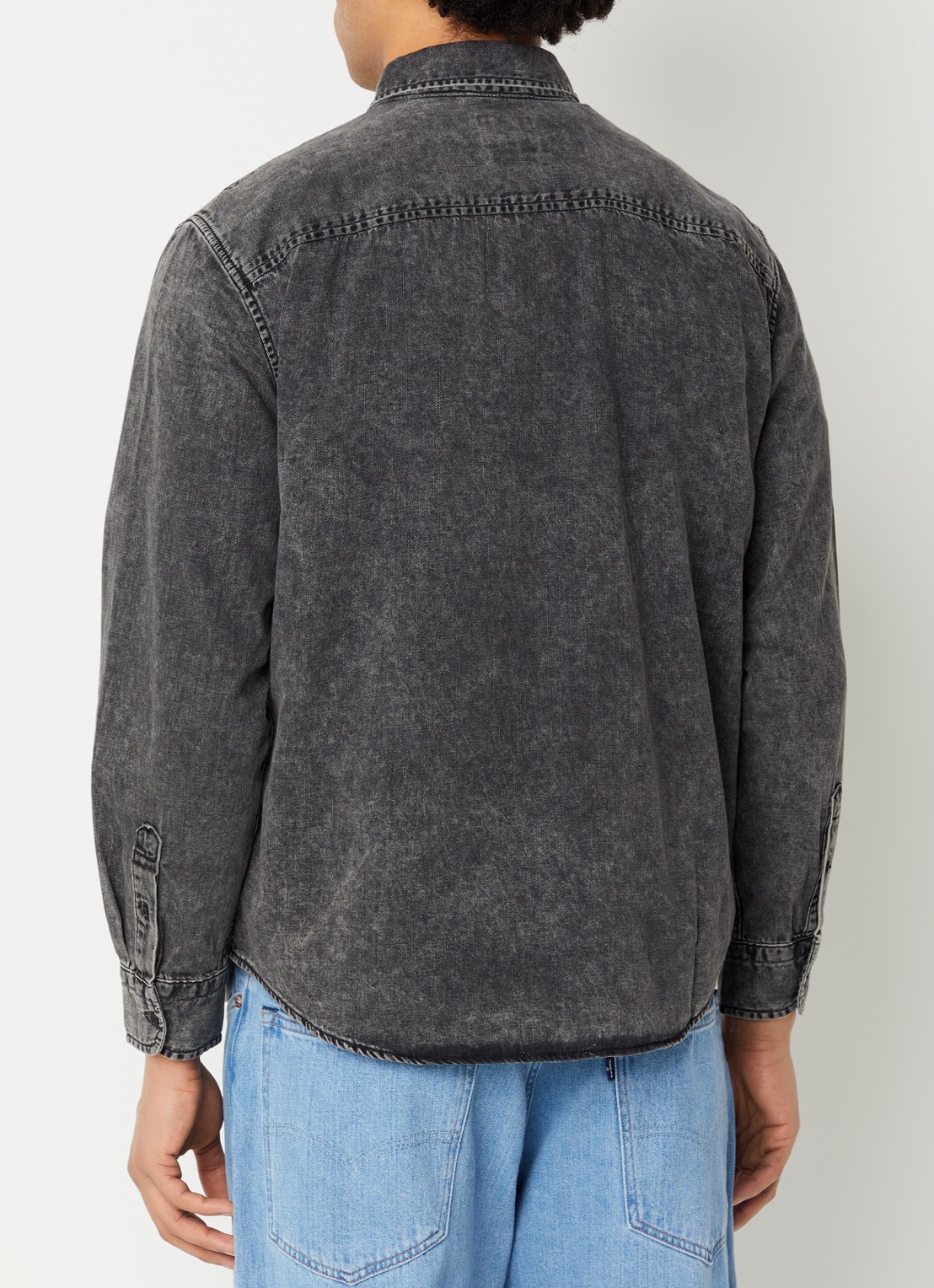 Levi's Gizmo overshirt van denim - achterkant 3 antraciet