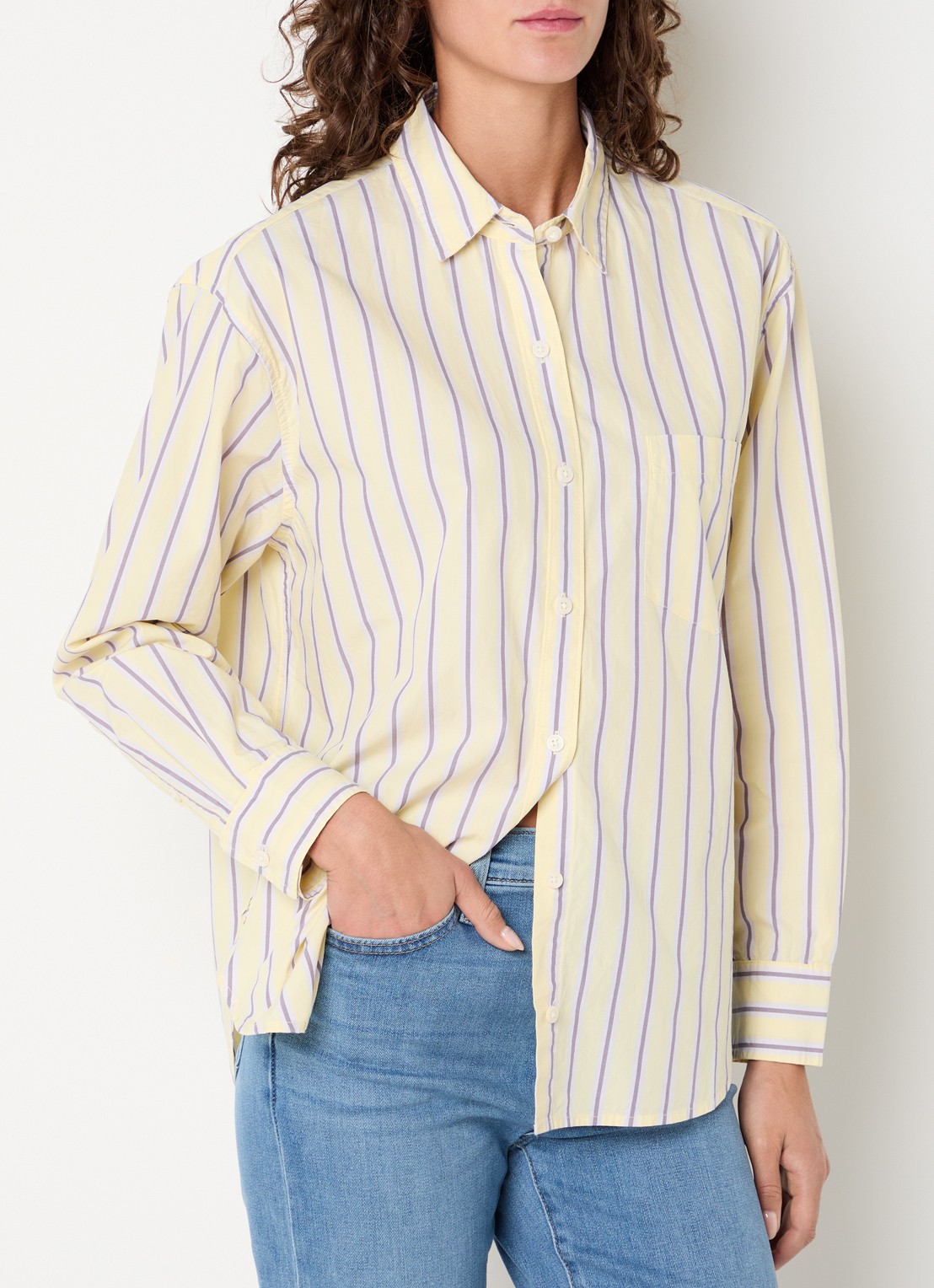 Levi's Harlie blouse met streepprint - detail multicolor