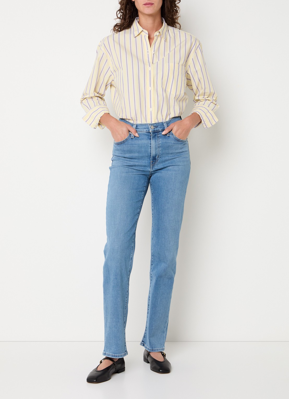Levi's Harlie blouse met streepprint - voorkant 3 multicolor