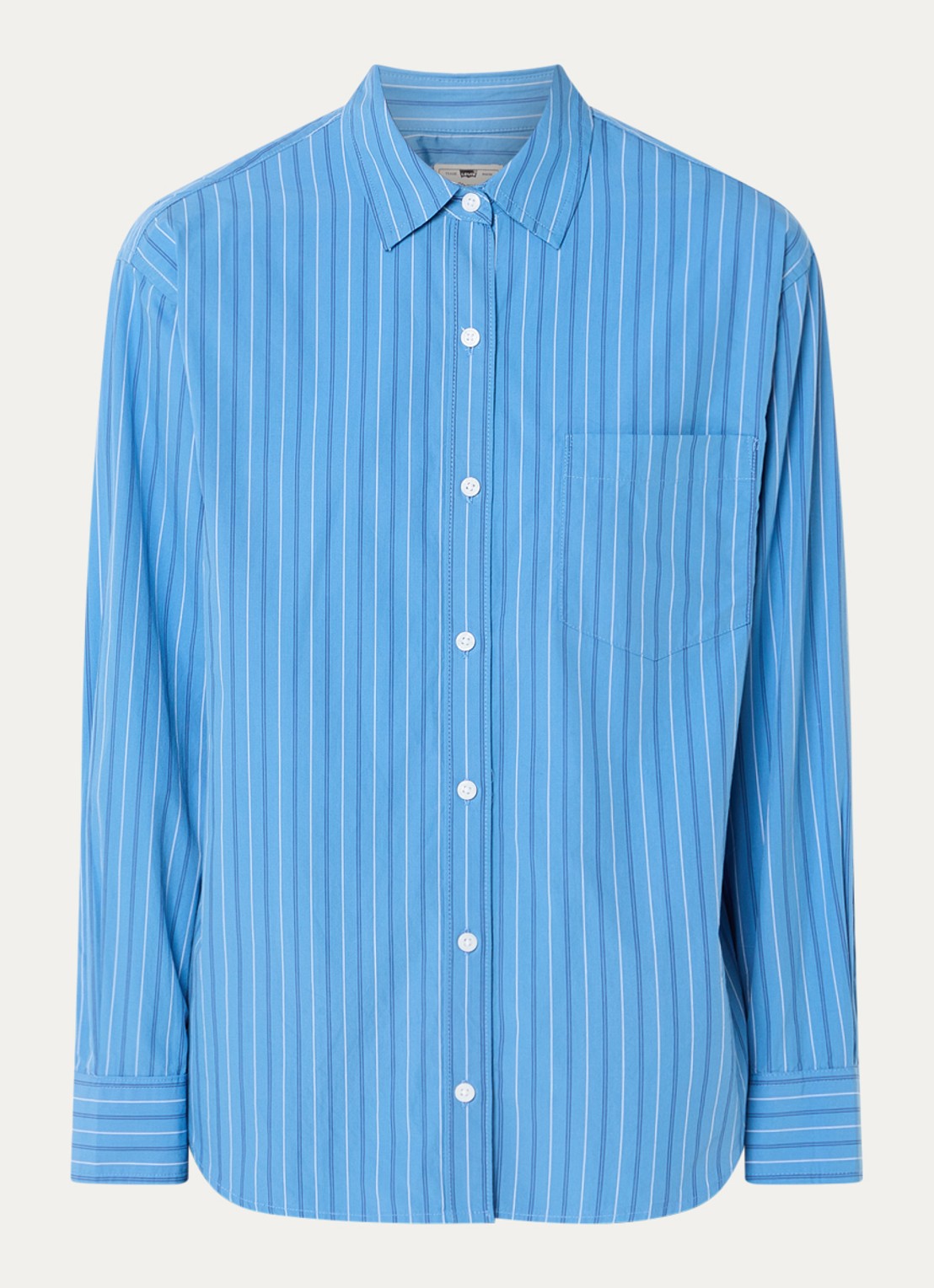 Levi's Harlie blouse met streepprint - voorkant 3 blauw