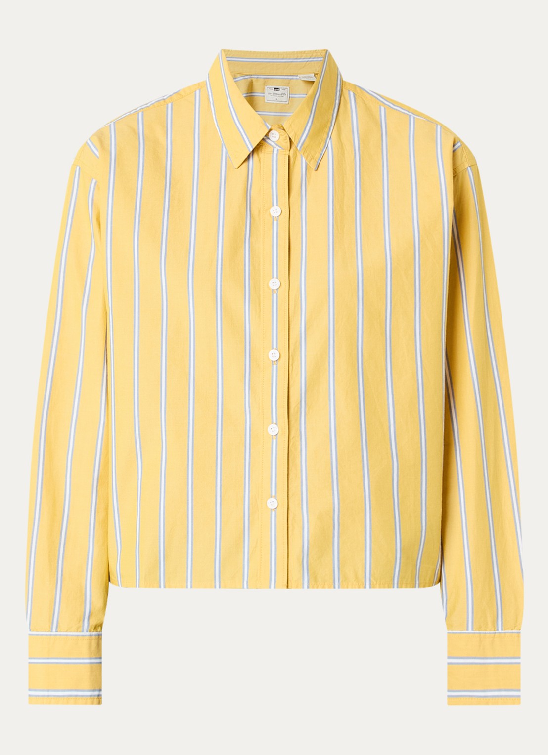 Levi's Harlie blouse met streepprint - voorkant 3 geel