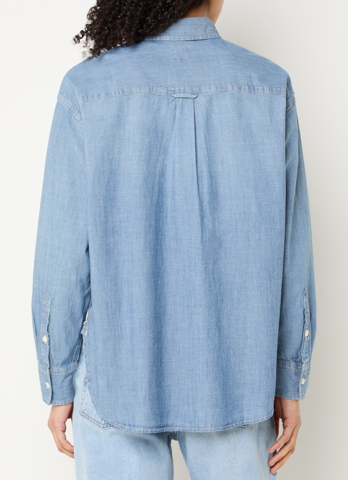 Levi's Harlie Boyfriend blouse van chambray met borstzak - achterkant 3 indigo