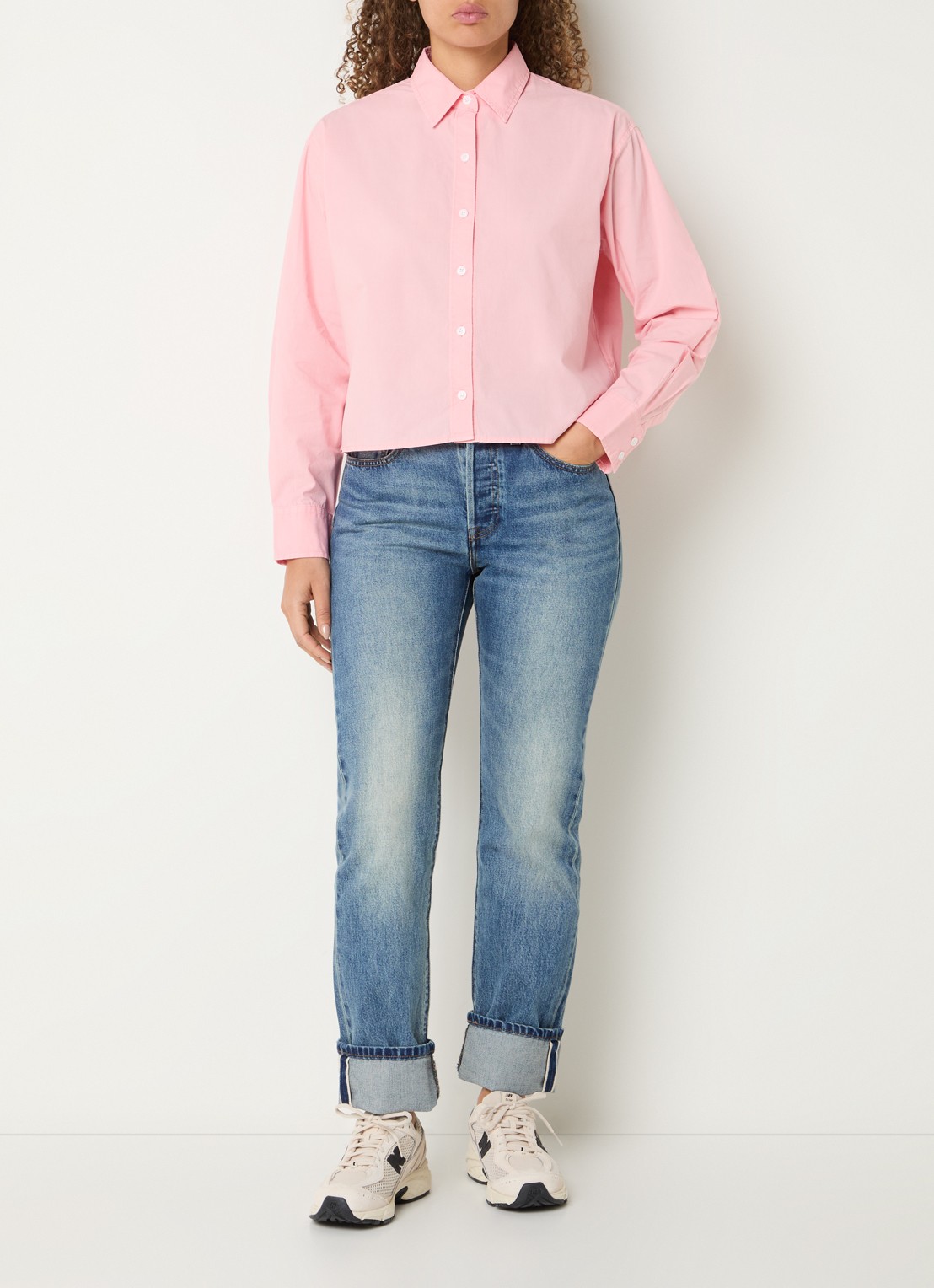Levi's Harlie cropped blouse  - voorkant 2 roze
