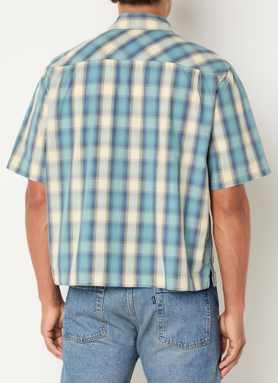 Levi's Harryson overshirt met ruitdessin - achterkant 2 geel