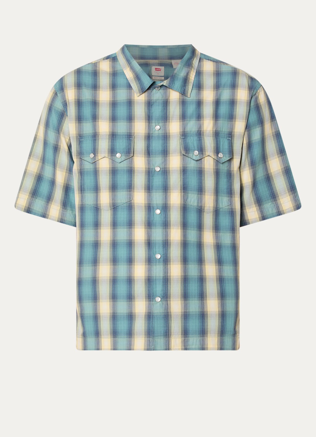 Levi's Harryson overshirt met ruitdessin - voorkant 3 geel