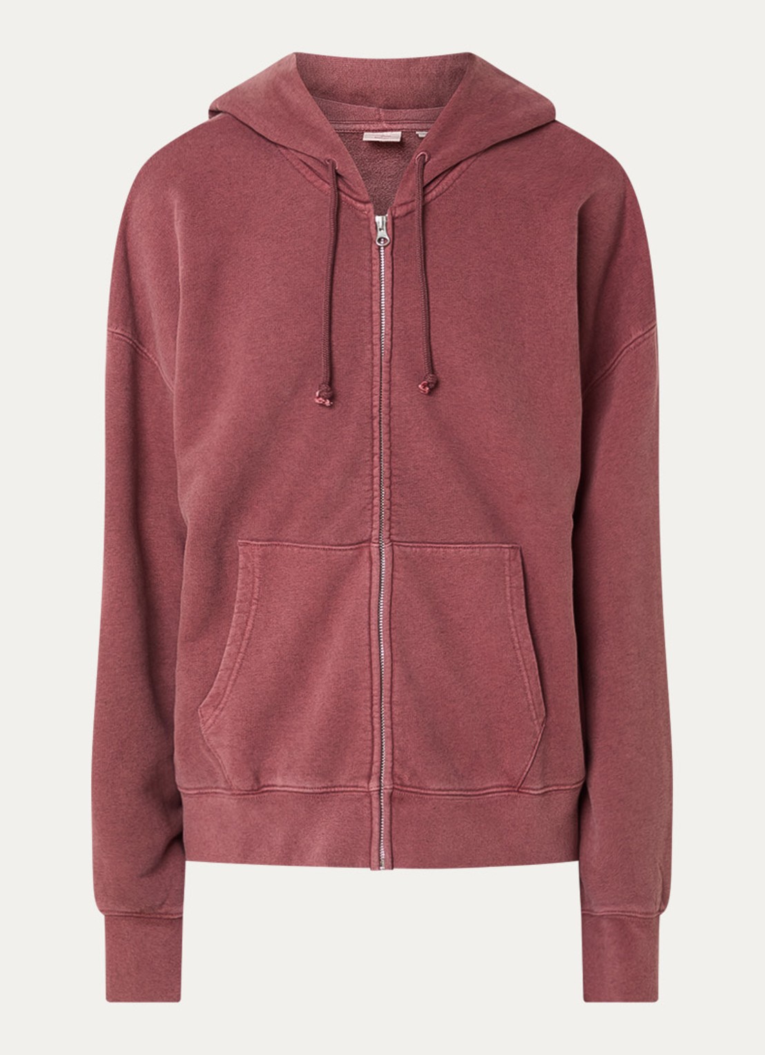 Levi's Hayes sweatvest met steekzakken - voorkant 4 steenrood