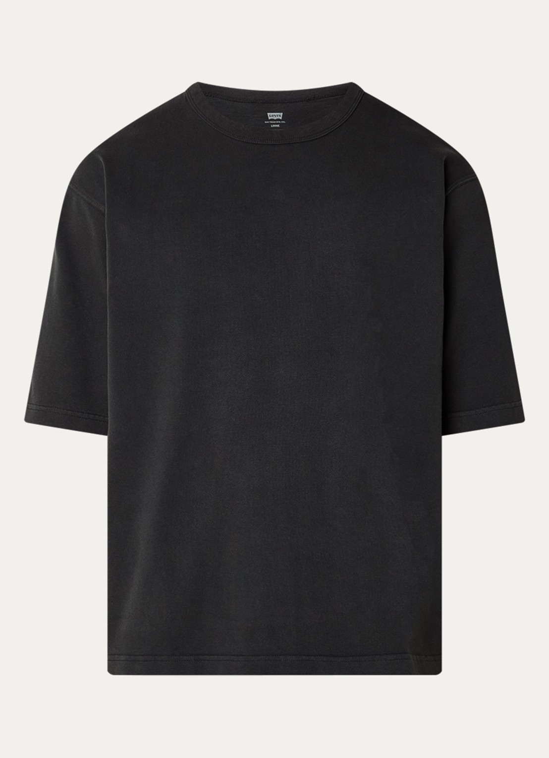 Levi's Heavyweight T-shirt met ronde hals - voorkant 3 zwart