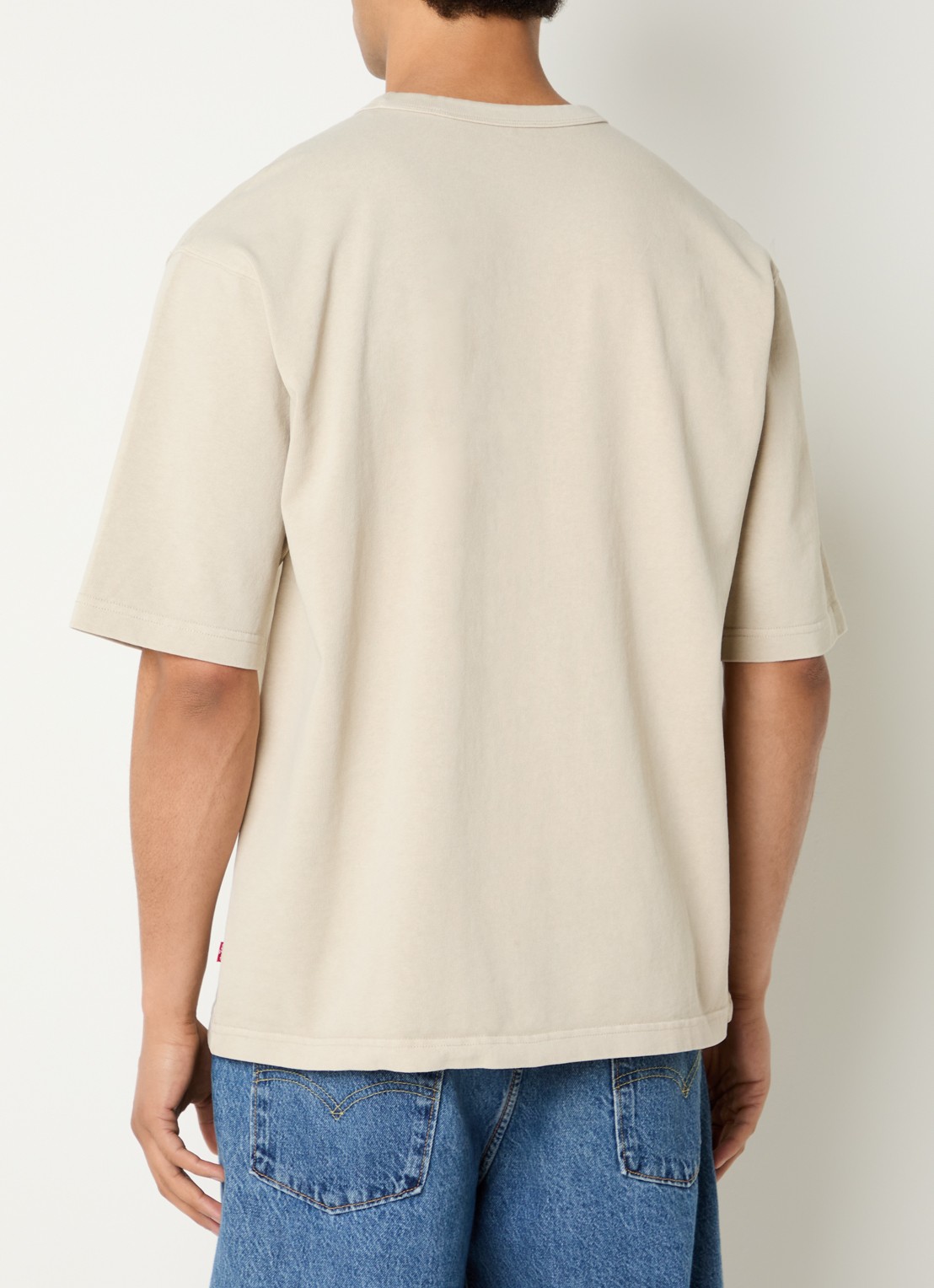 Levi's Heavyweight T-shirt met ronde hals - achterkant beige