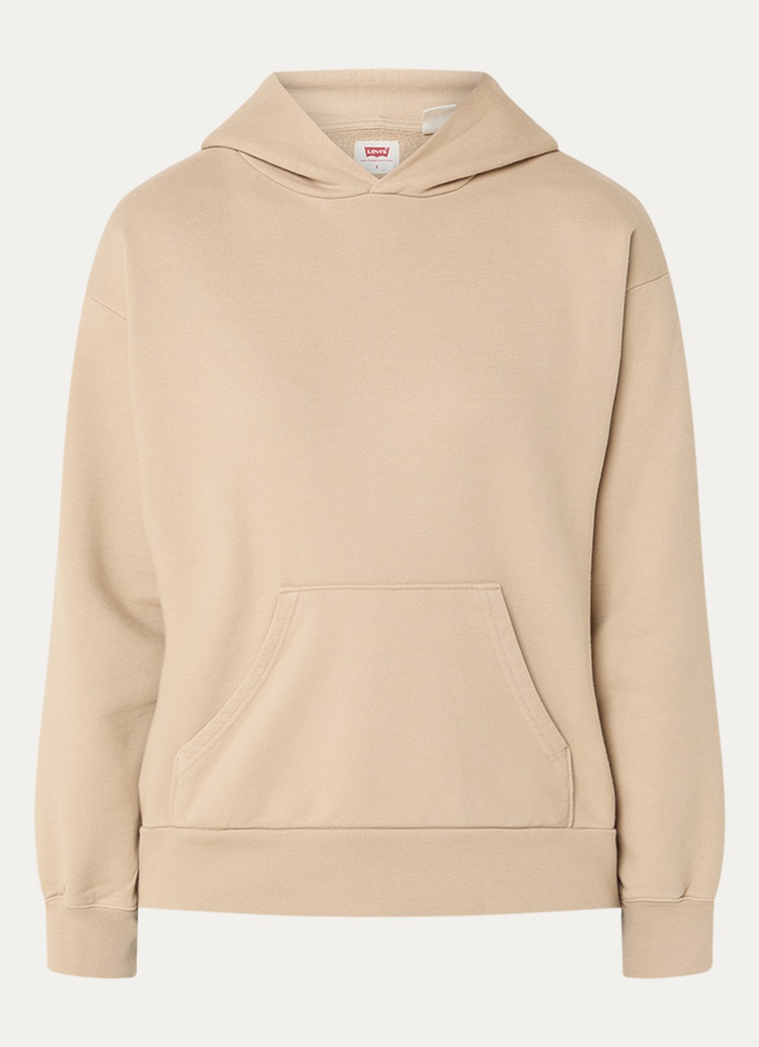 Levi's Heritage hoodie met logo - voorkant beige