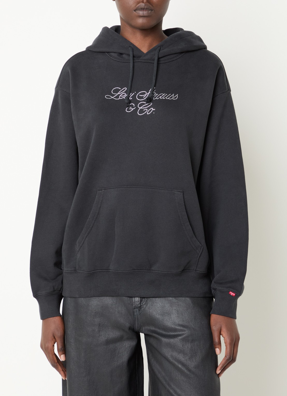 Levi's Heritage hoodie met logoprint en strass - detail 3 zwart