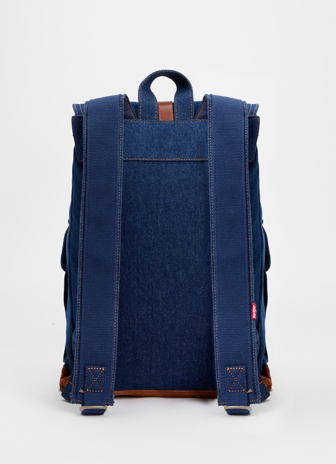 Levi's Heritage rugzak van denim met suède details - achterkant 3 indigo