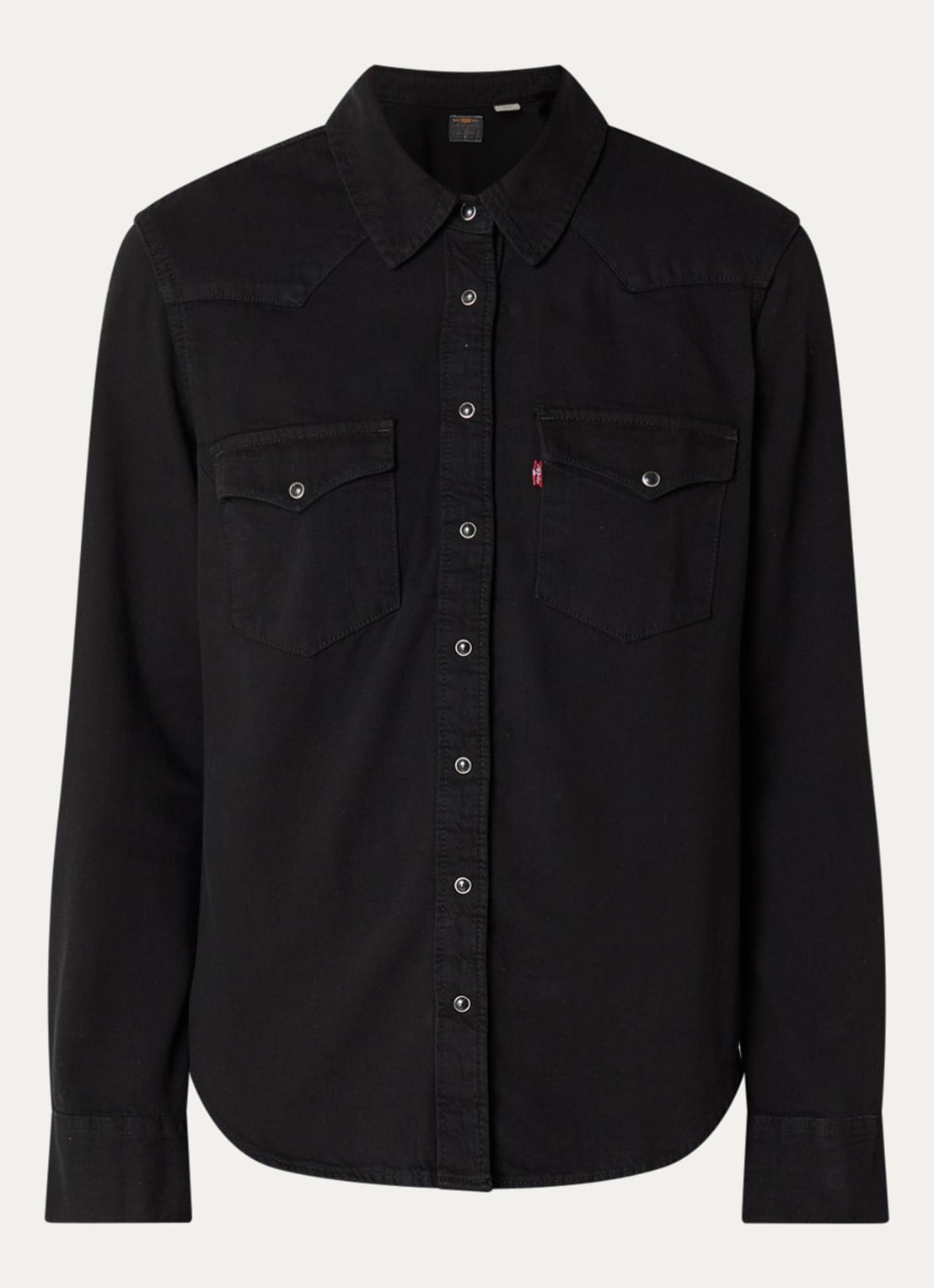 Levi's Heritage Western blouse van denim met borstzakken - voorkant 3 zwart