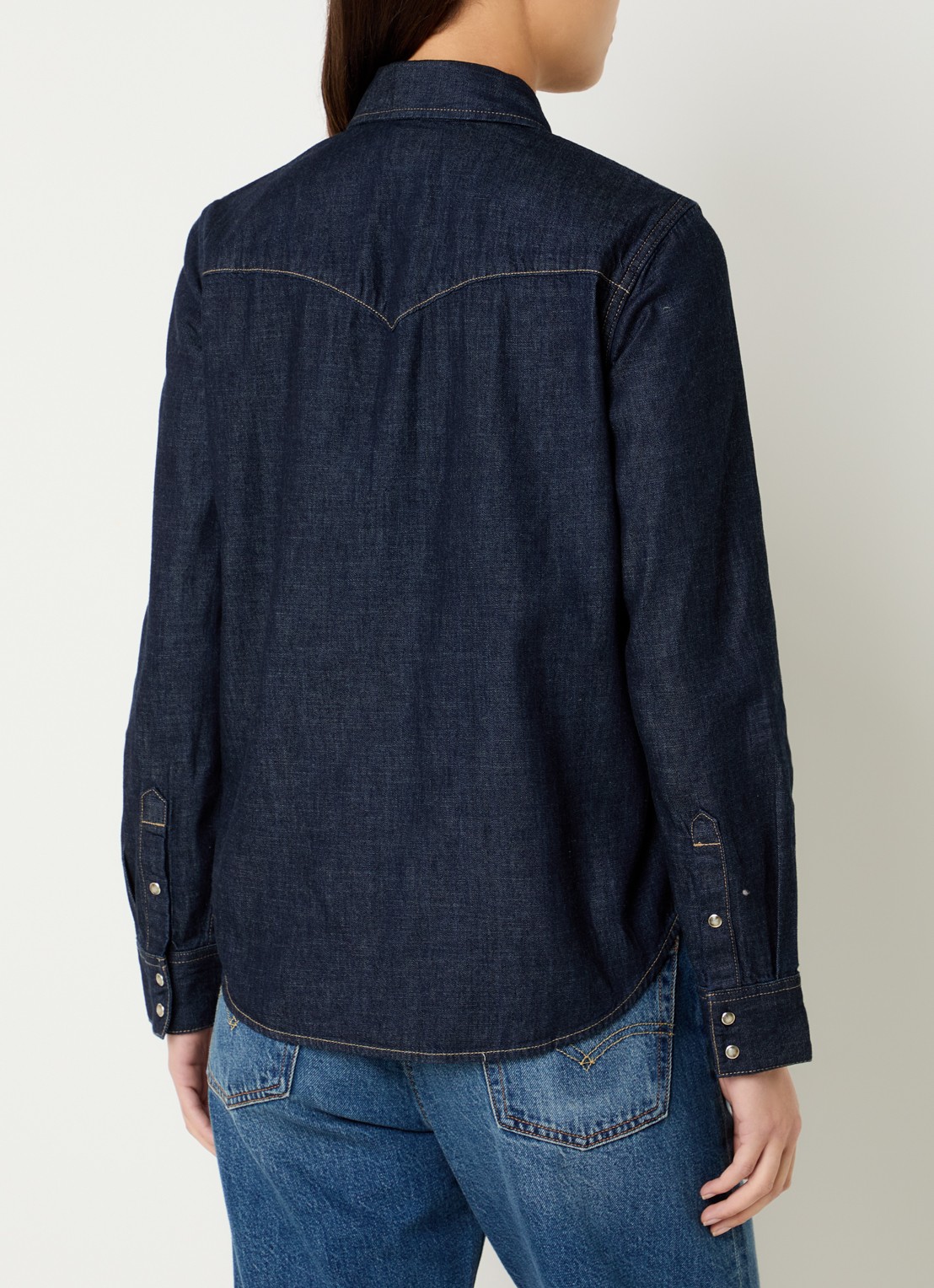 Levi's Heritage Western blouse van denim met borstzakken - achterkant 3 indigo