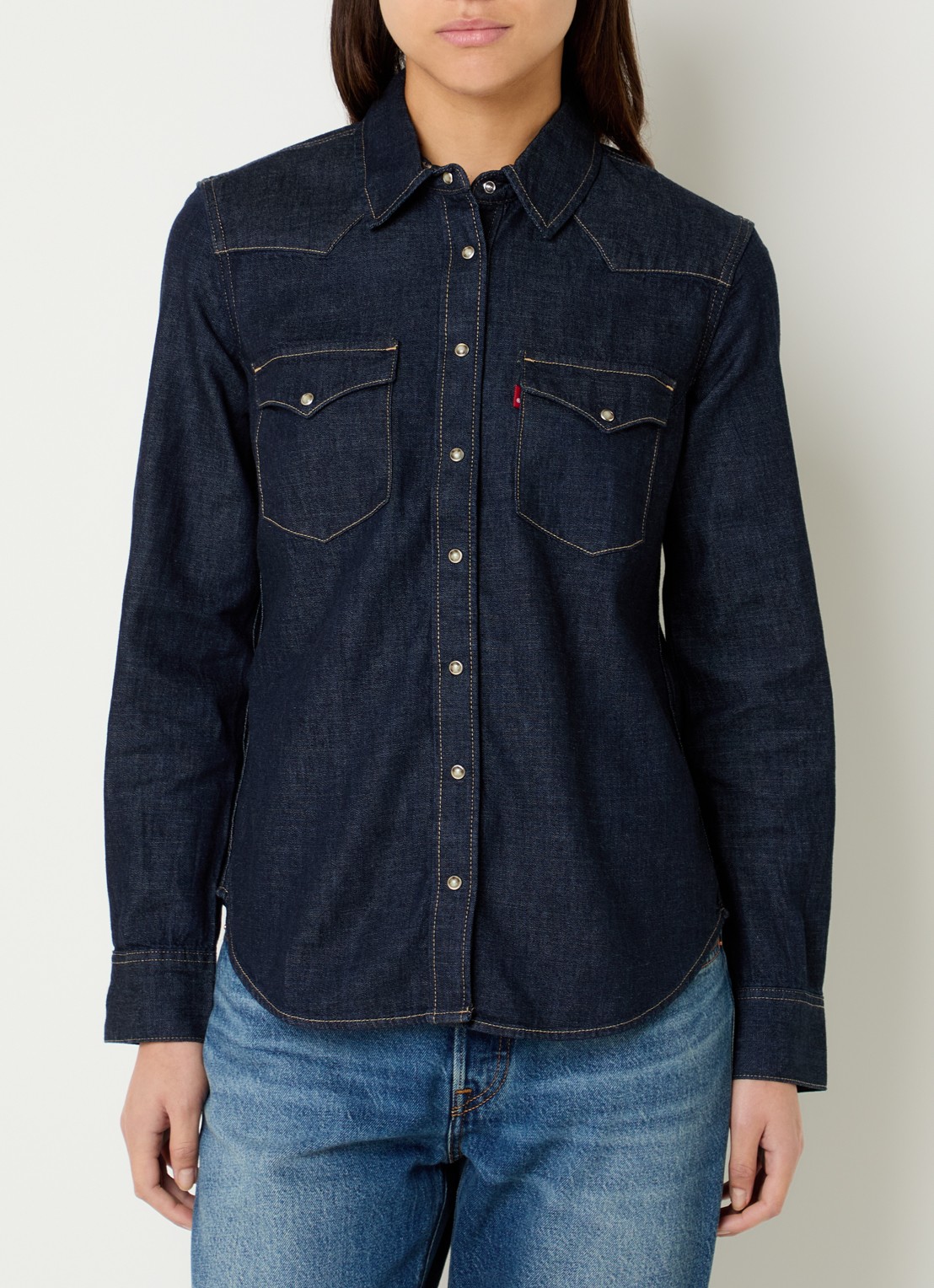 Levi's Heritage Western blouse van denim met borstzakken - detail 4 indigo