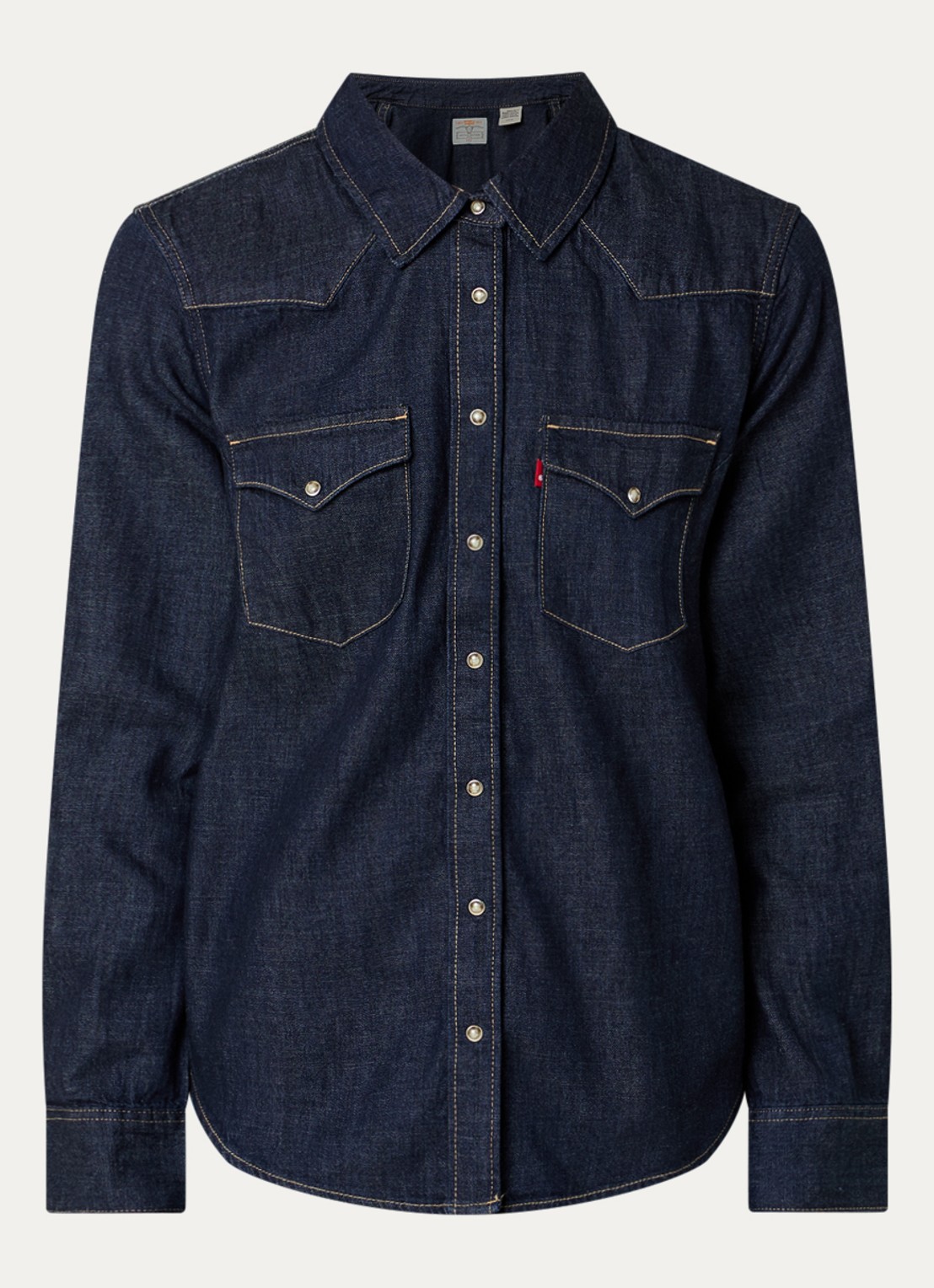 Levi's Heritage Western blouse van denim met borstzakken - voorkant indigo