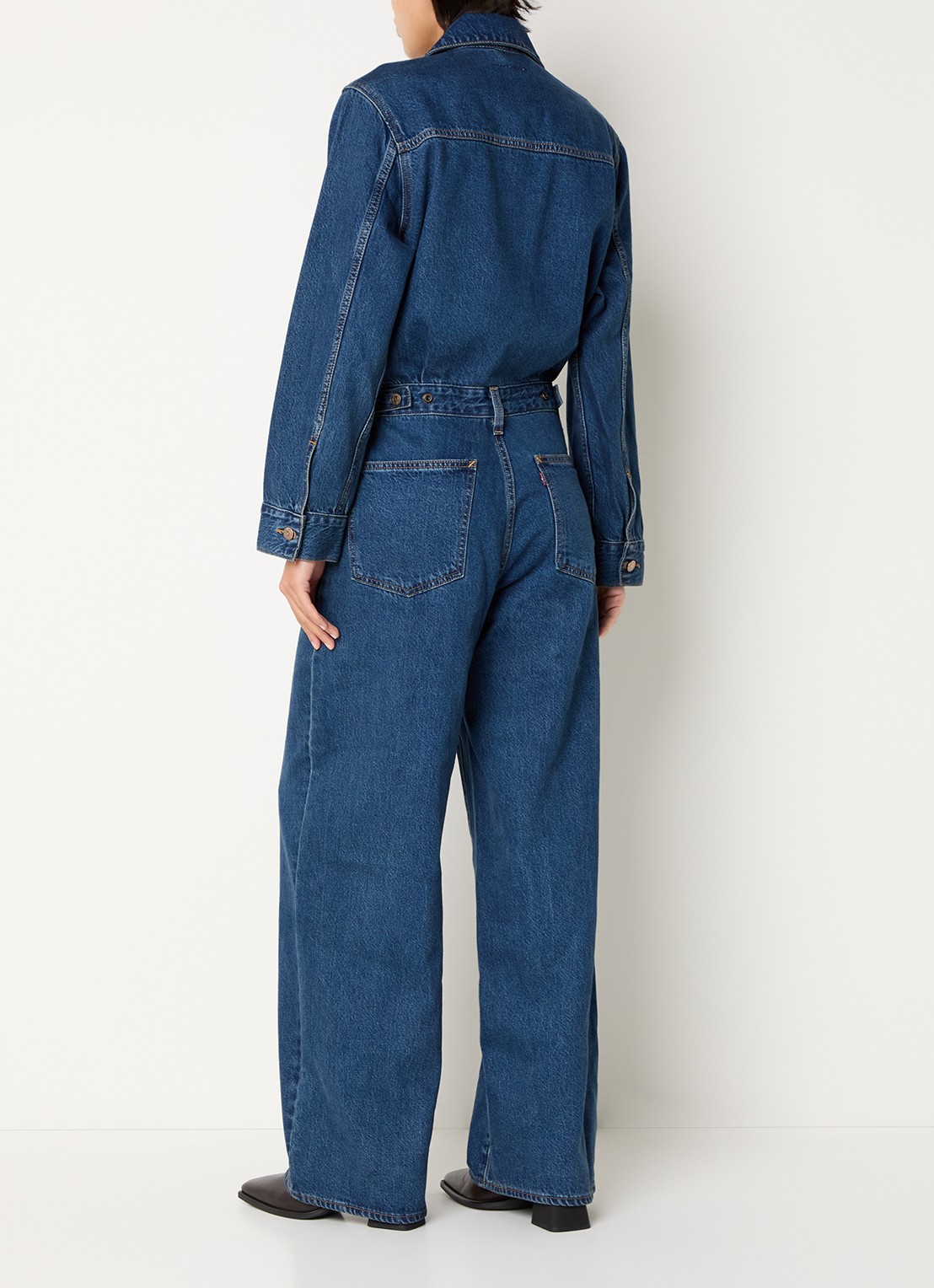 Levi's Heritage wide fit jumpsuit van denim - achterkant 2 indigo