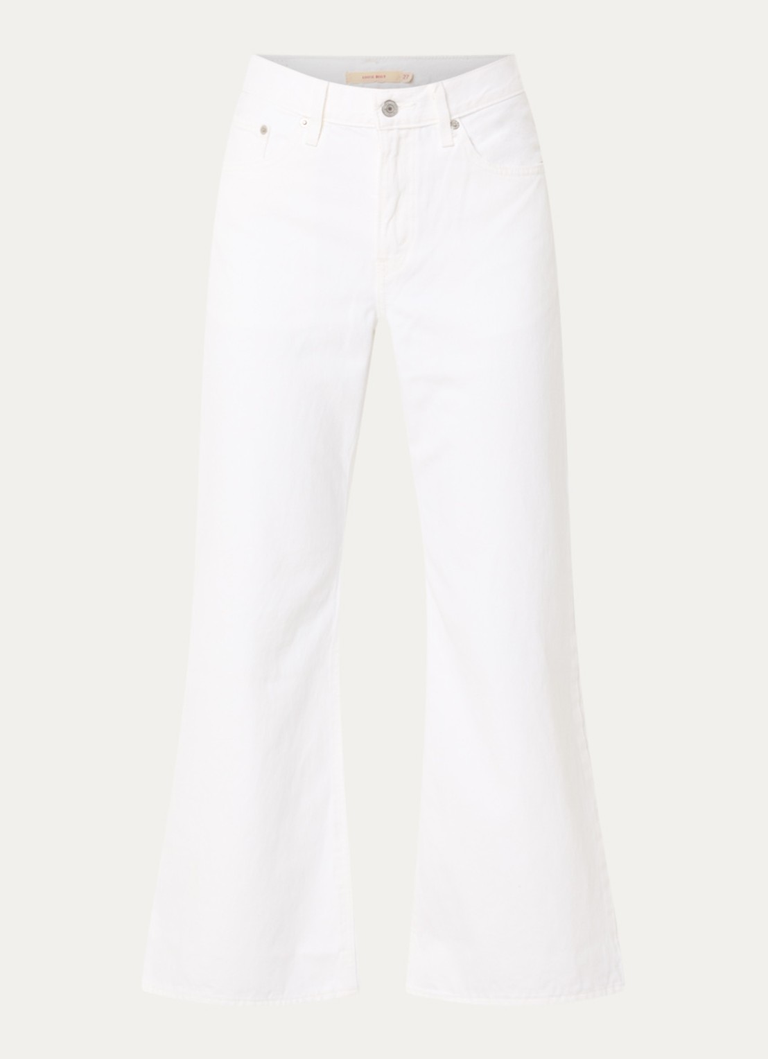Levi's High waist flared cropped jeans met gekleurde wassing en steekzakken - voorkant wit
