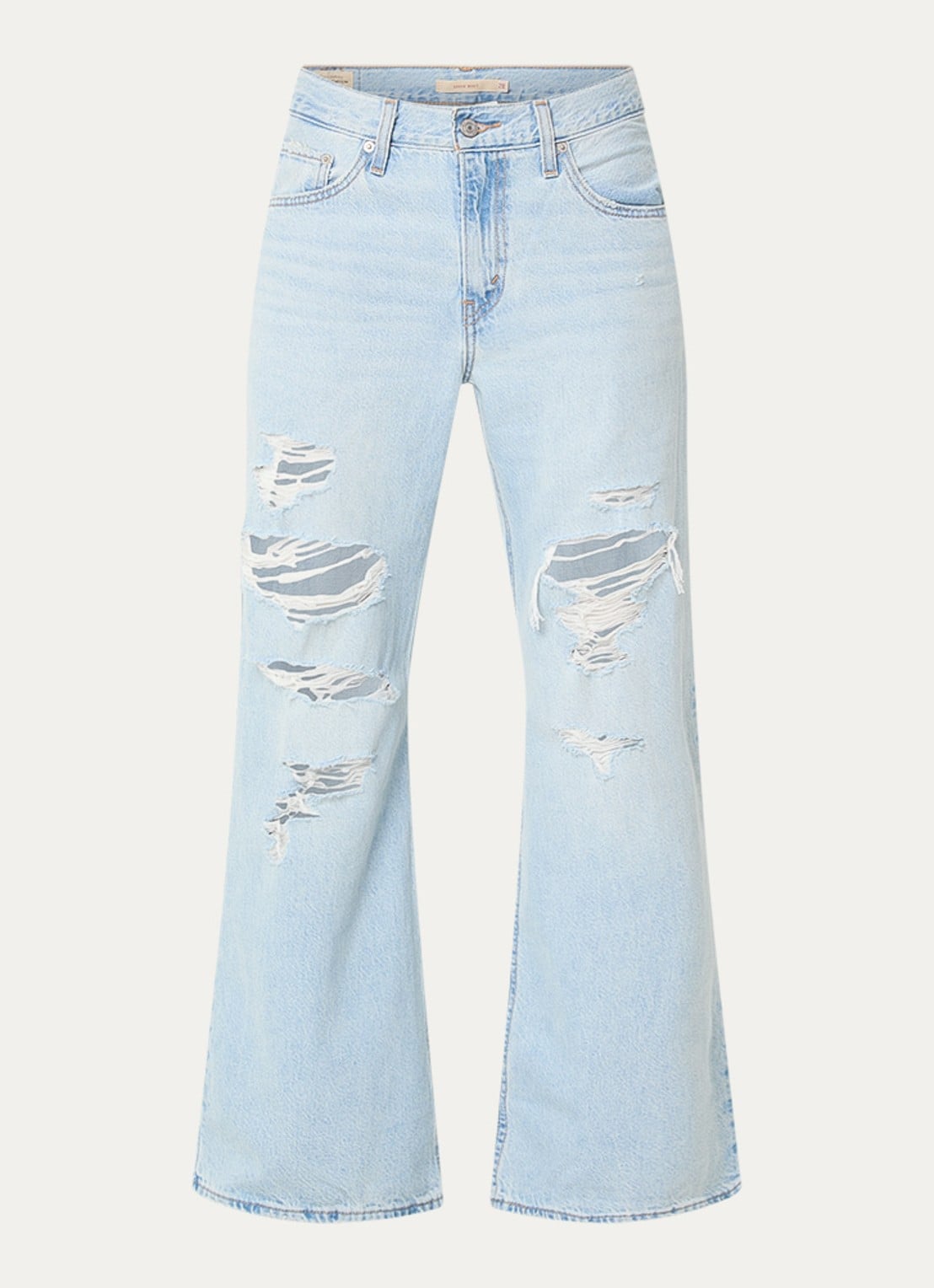 Levi's High waist flared fit jeans met destroyed afwerking - voorkant 2 indigo