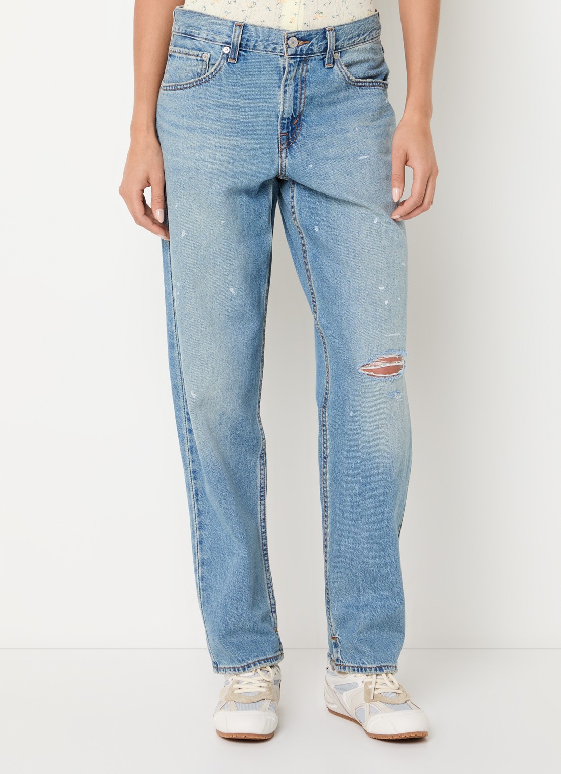 Levi's High waist loose fit jeans met destroyed afwerking - detail 3 indigo