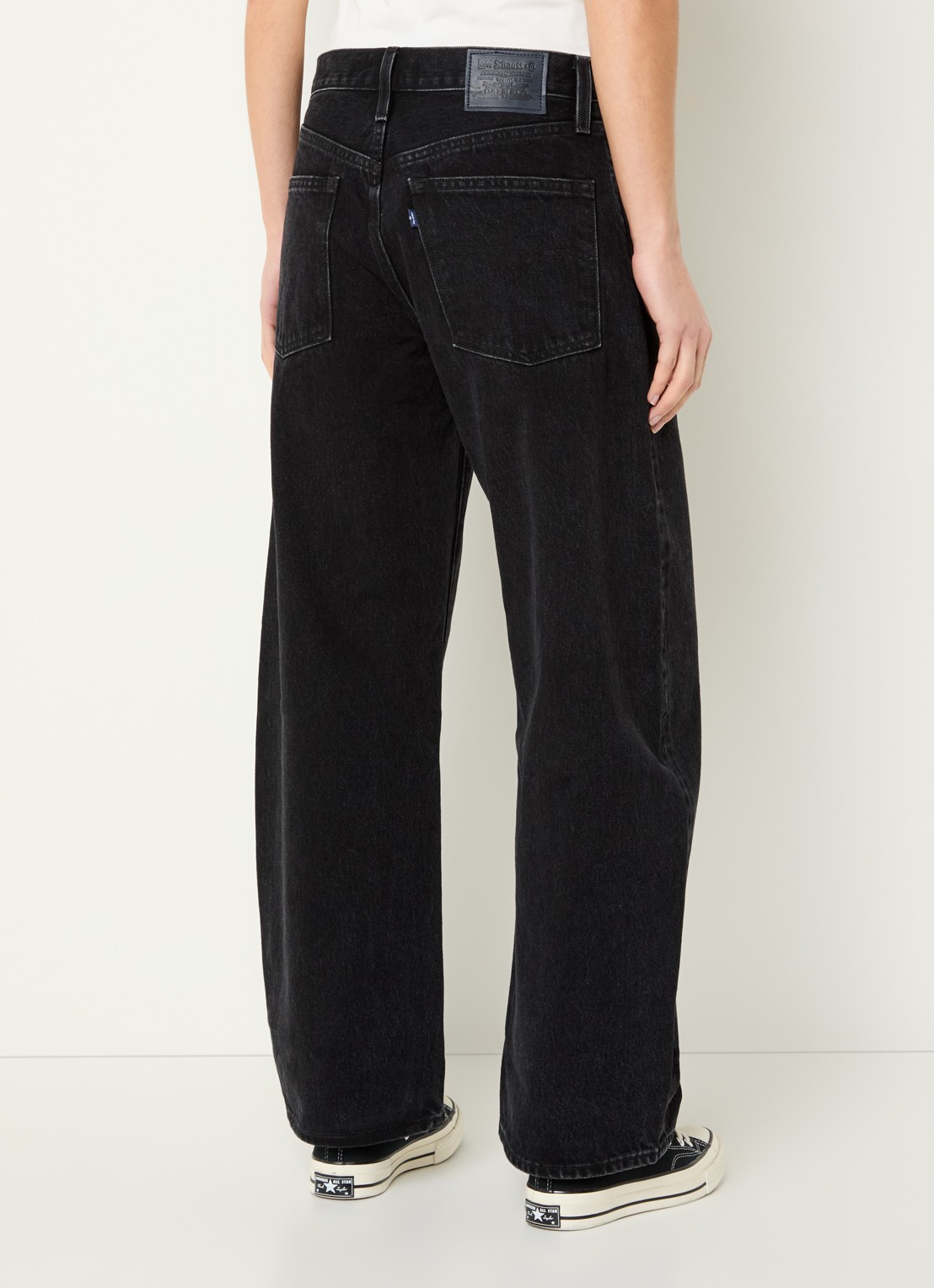 Levi's High waist loose fit jeans met gekleurde wassing - achterkant 5 indigo