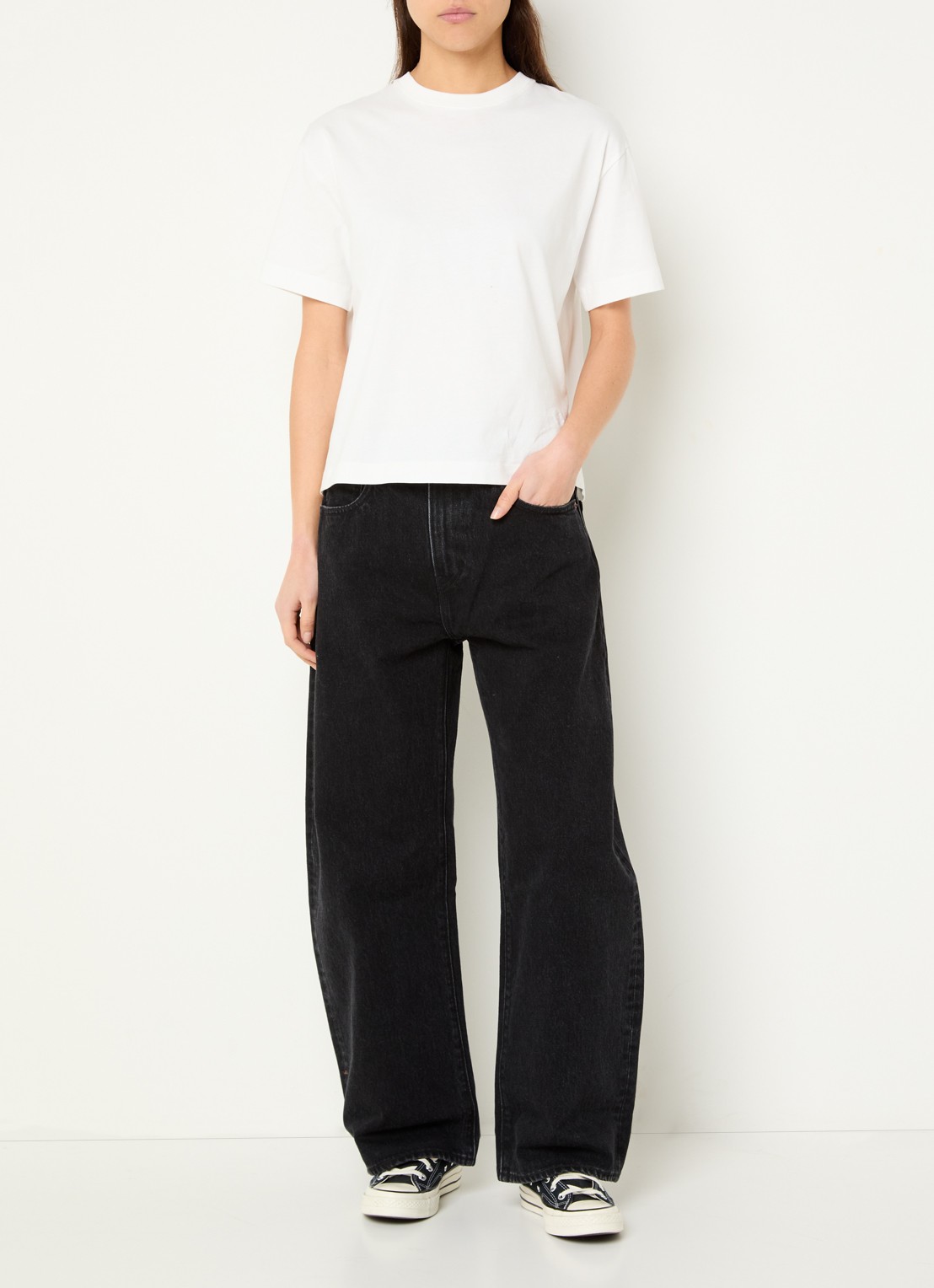 Levi's High waist loose fit jeans met gekleurde wassing - voorkant 4 indigo