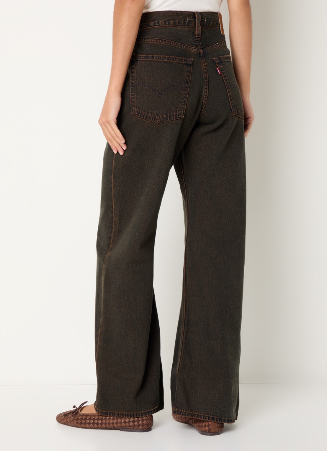Levi's High waist loose fit jeans met gekleurde wassing - achterkant 3 bruin