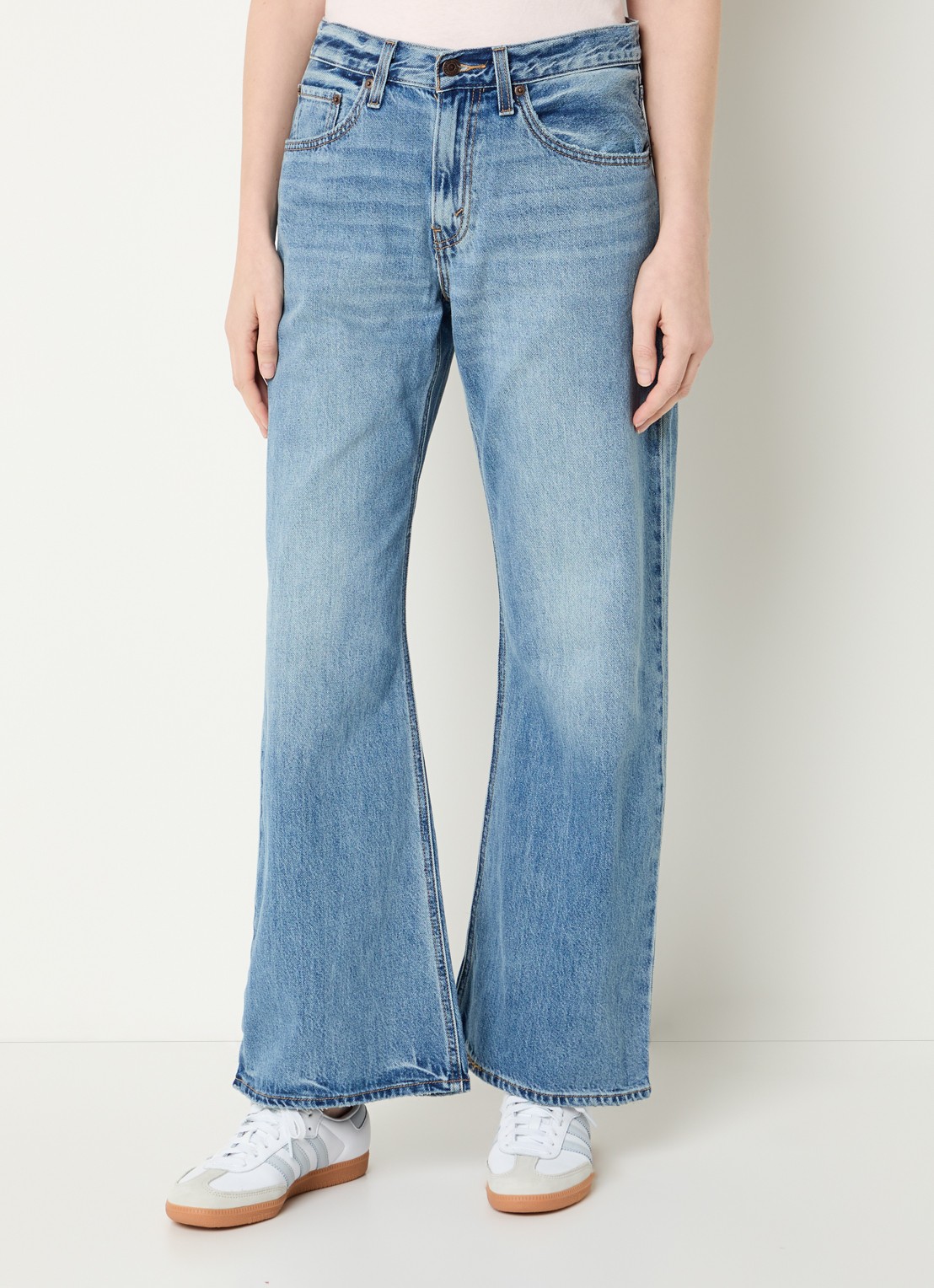 Levi's High waist loose fit jeans met medium wassing - detail 4 indigo