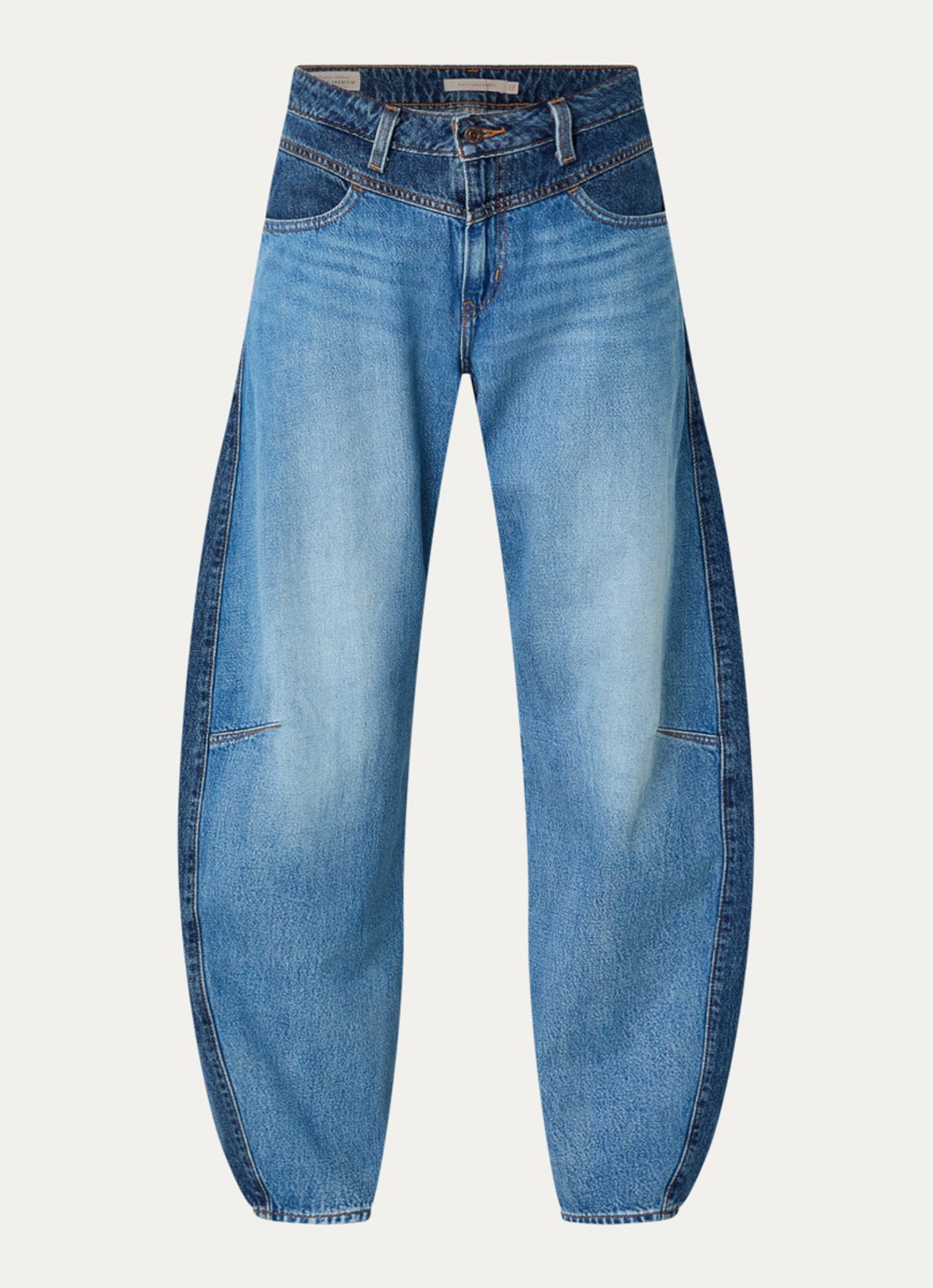 Levi's High waist loose fit jeans met steekzakken - voorkant 2 indigo