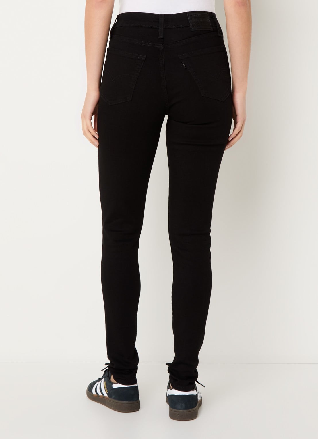Levi's High waist skinny jeans met stretch - achterkant zwart
