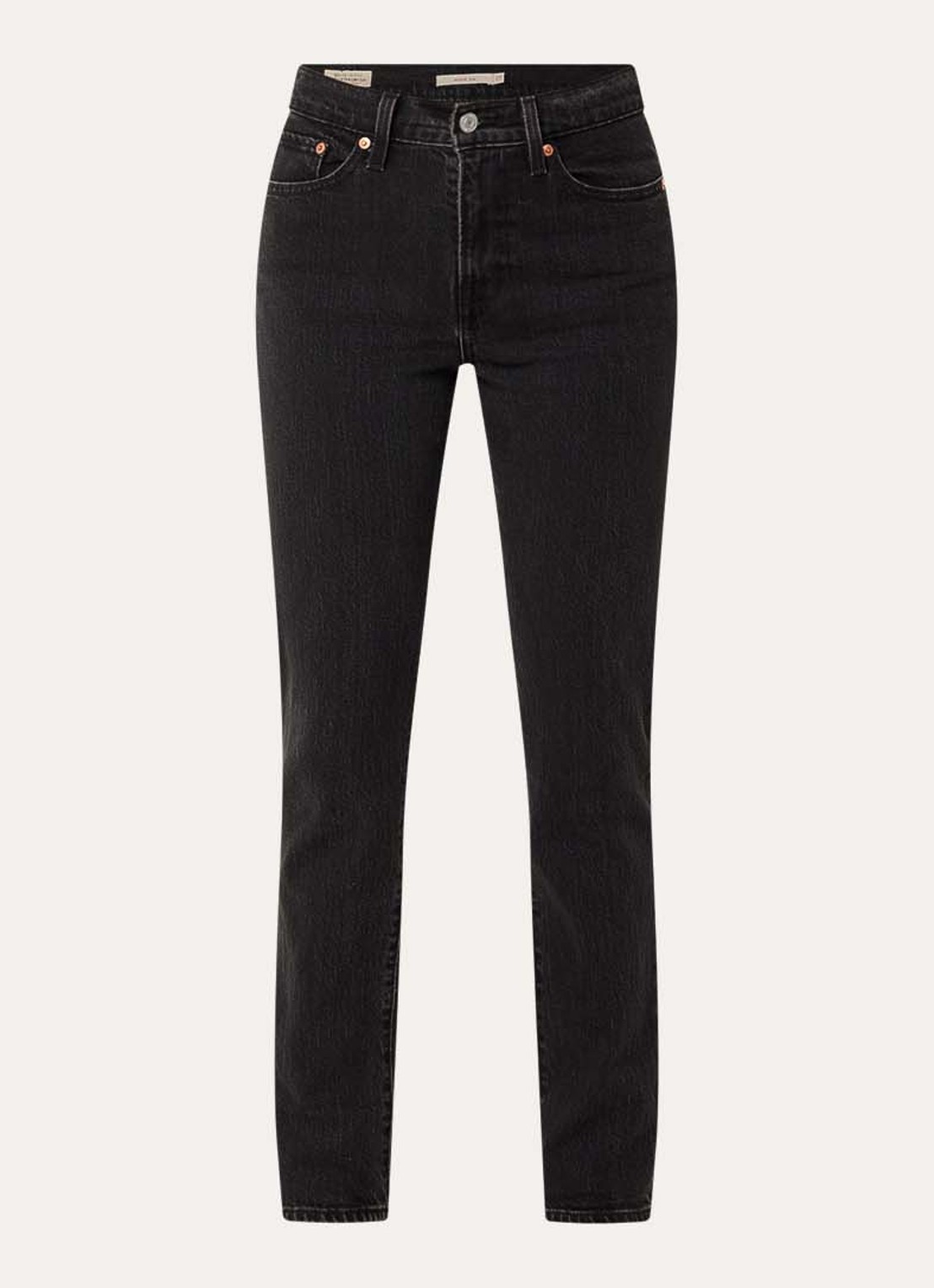 Levi's High waist slim fit jeans met gekleurde wassing - voorkant 2 zwart
