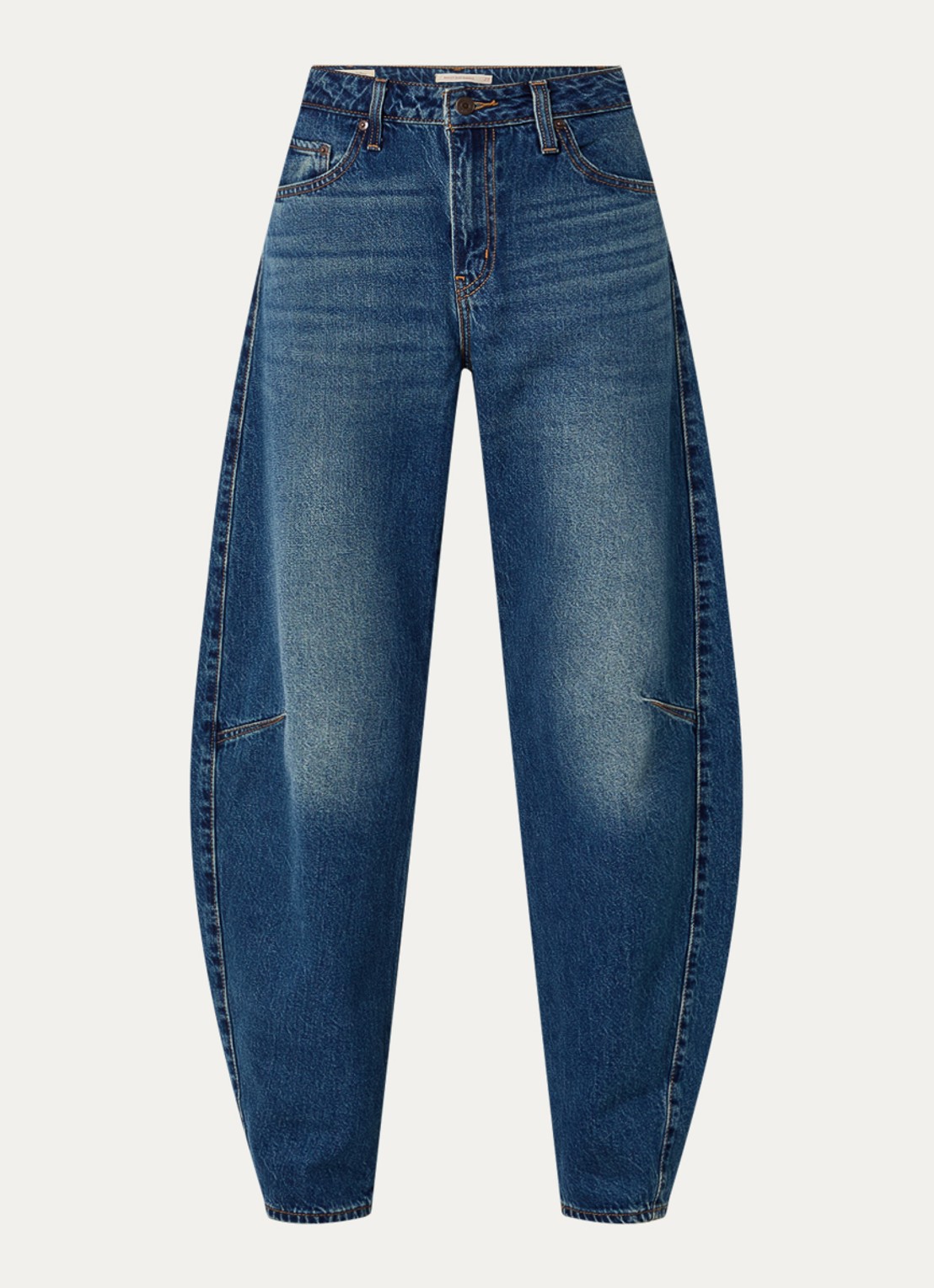 Levi's High waist straight leg jeans met donkere wassing - voorkant 2 indigo