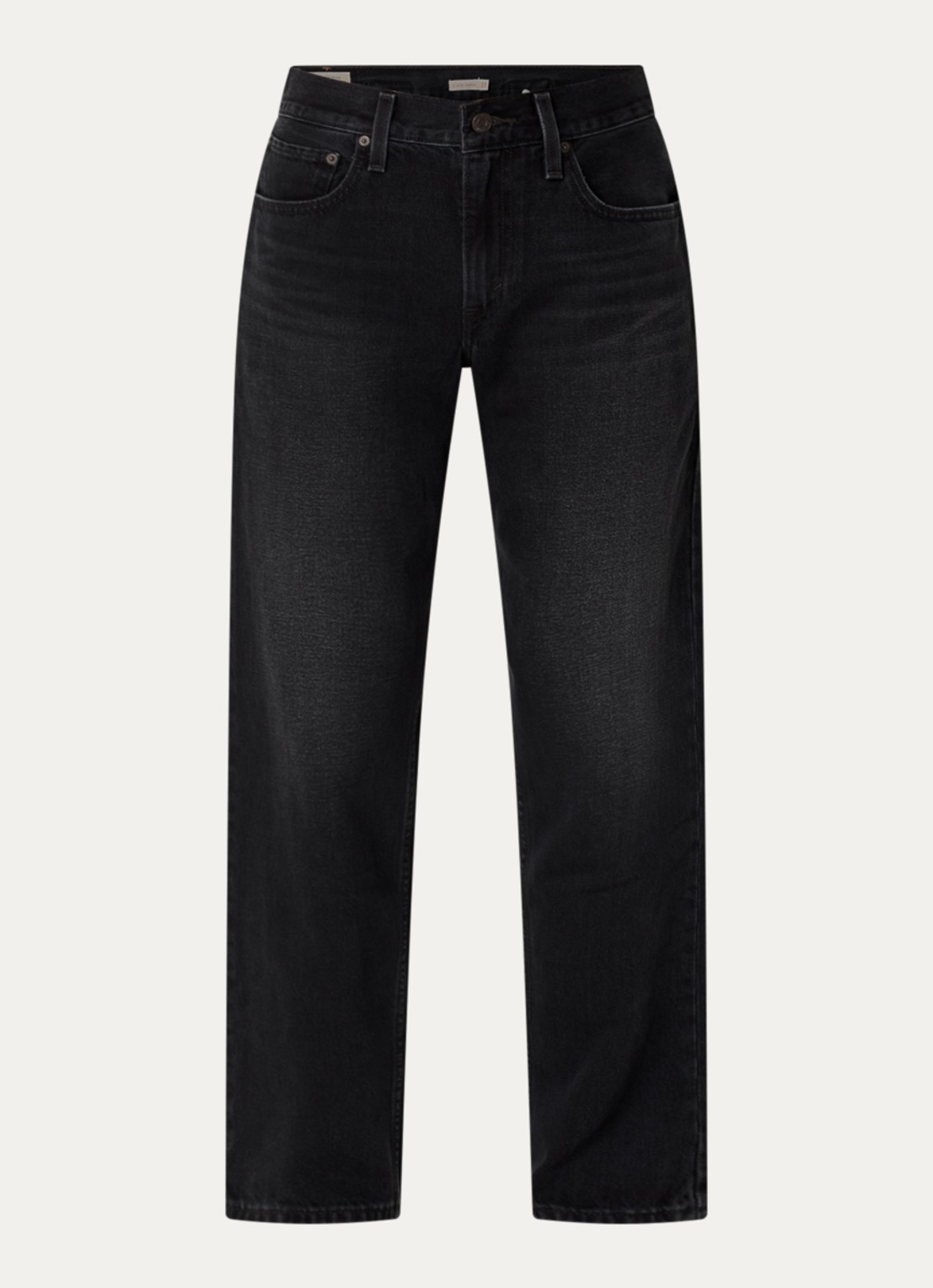Levi's High waist straight leg jeans met gekleurde wassing - voorkant 4 zwart