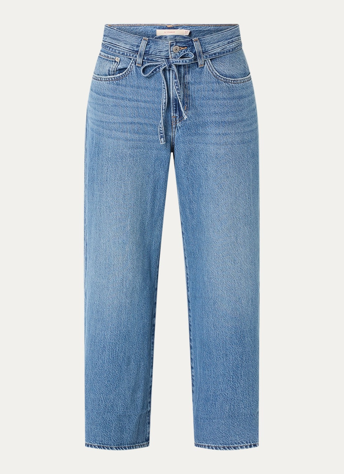 Levi's High waist straight leg jeans met medium wassing - voorkant 2 indigo