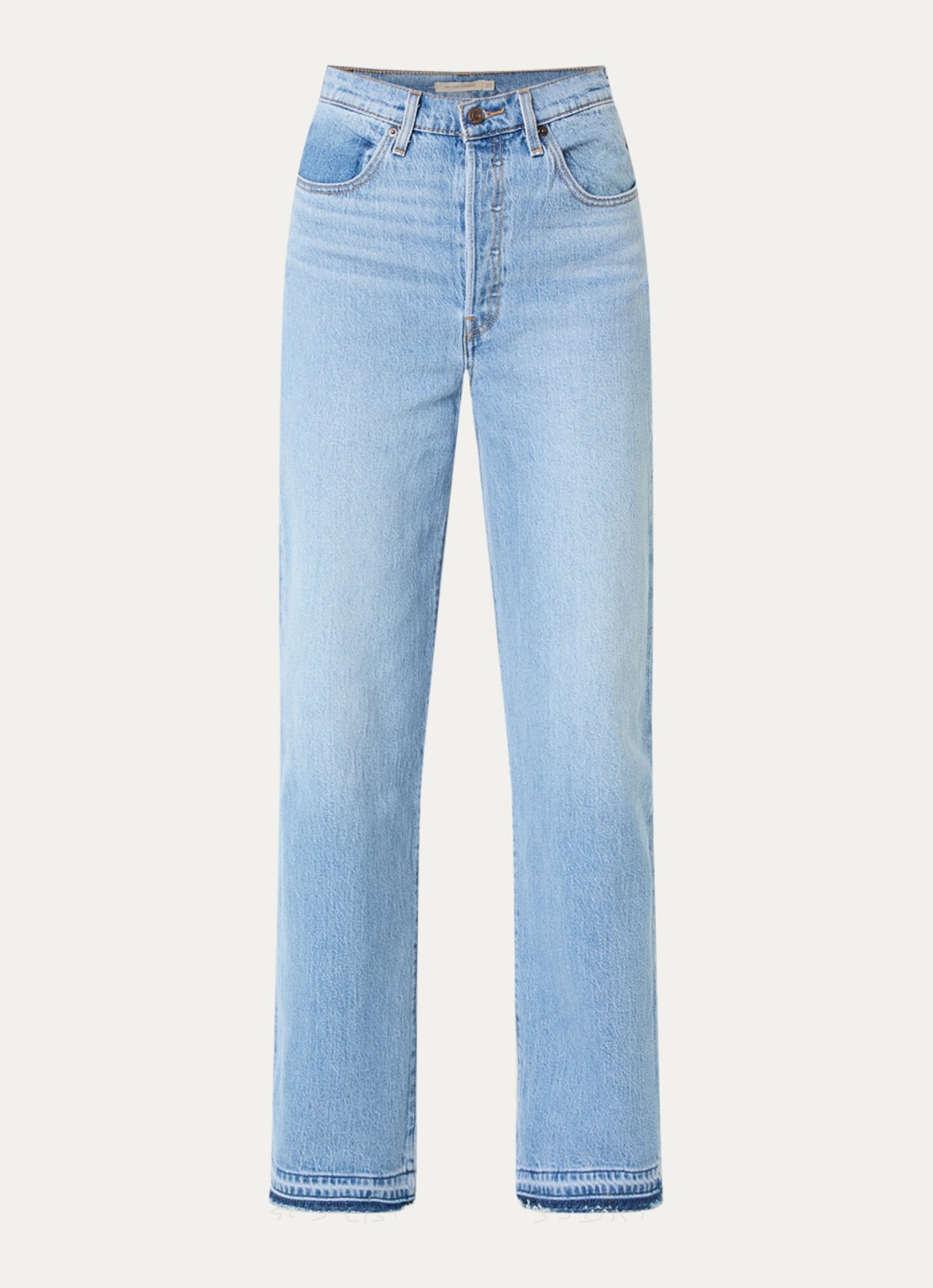 Levi's High waist straight leg jeans met medium wassing - voorkant 3 indigo