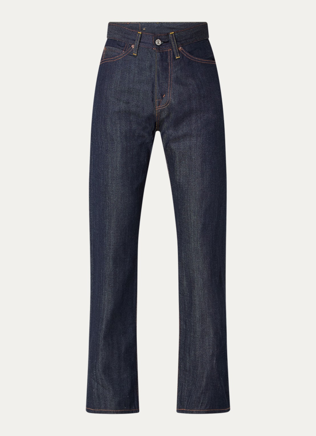 Levi's High waist straight leg jeans met steekzakken - voorkant 2 donkerblauw