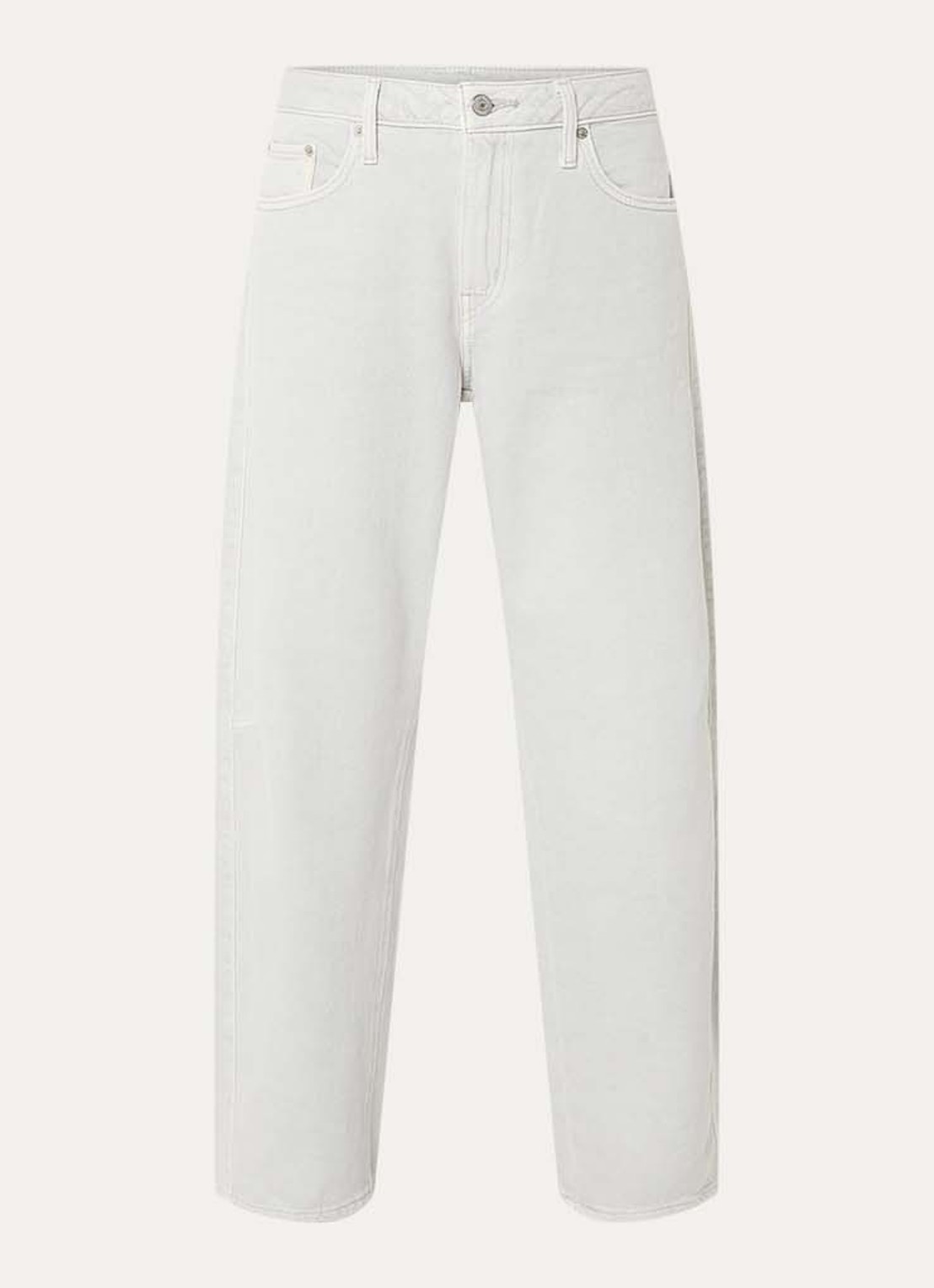 Levi's High waist wide fit jeans met gekleurde wassing - voorkant 7 lichtgrijs