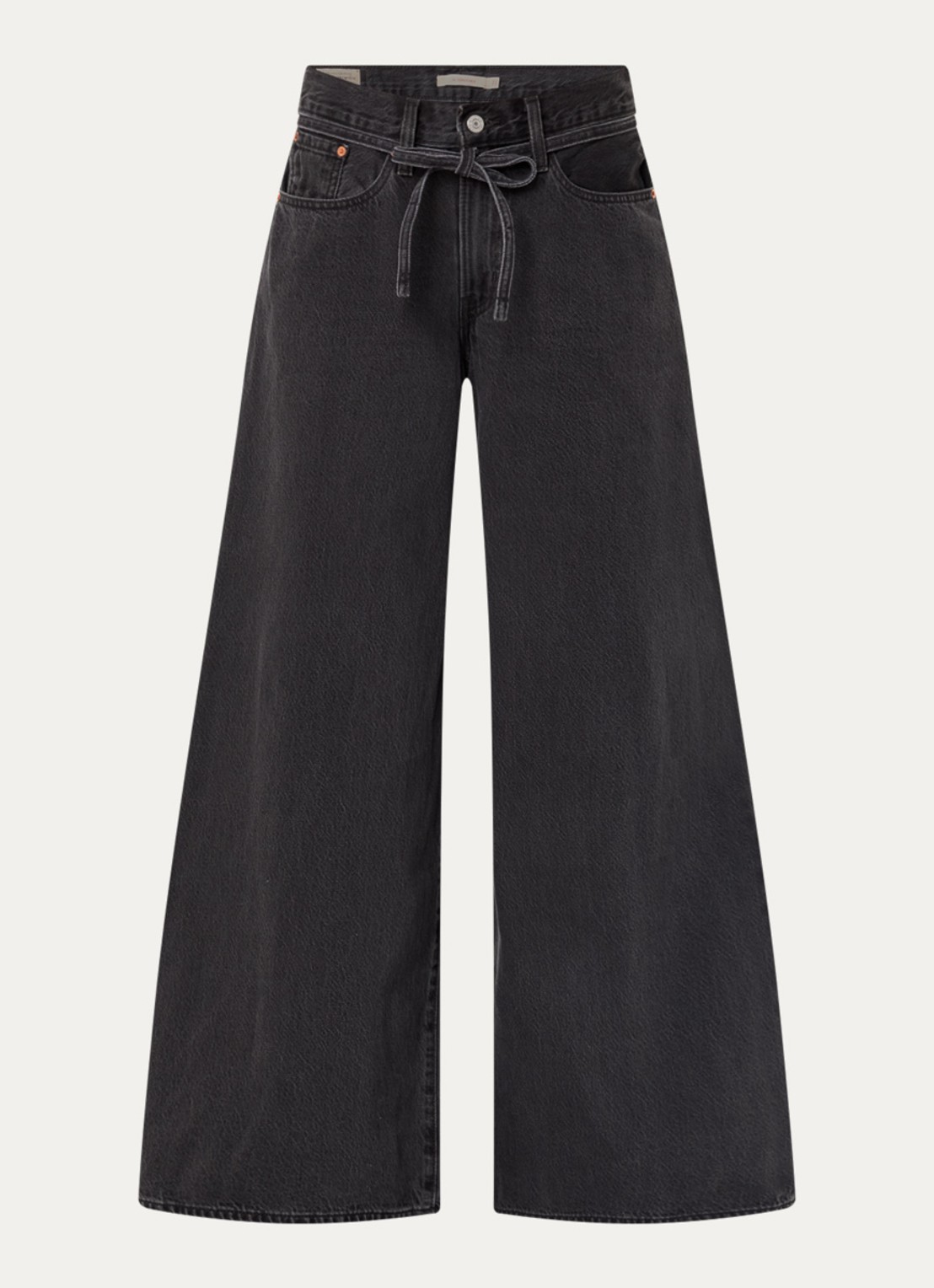 Levi's High waist wide leg jeans met gekleurde wassing - voorkant 2 antraciet